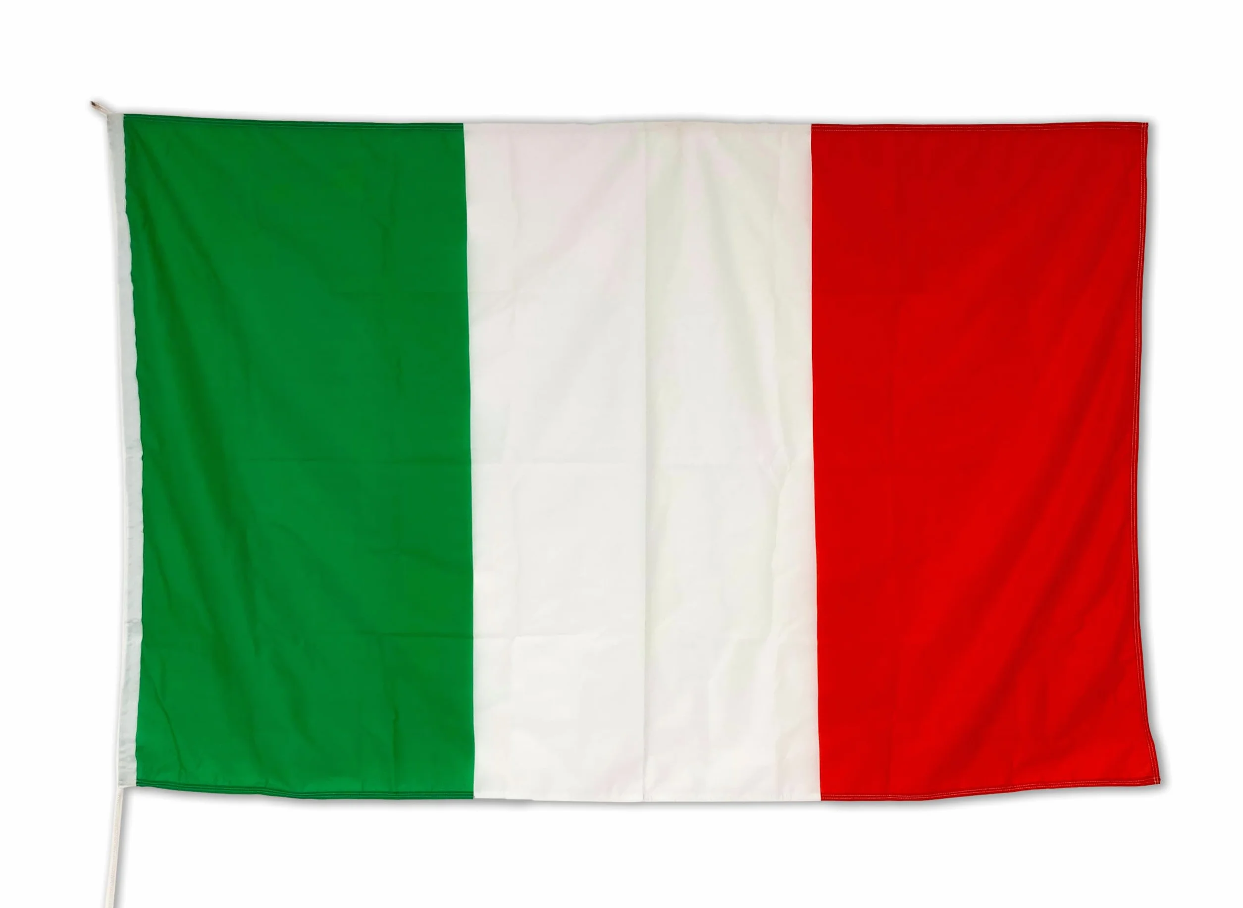 Bandiera Italiana 150x100 cm Tessuto Nautico Resistente Colori Brillanti per Esterno e Interno