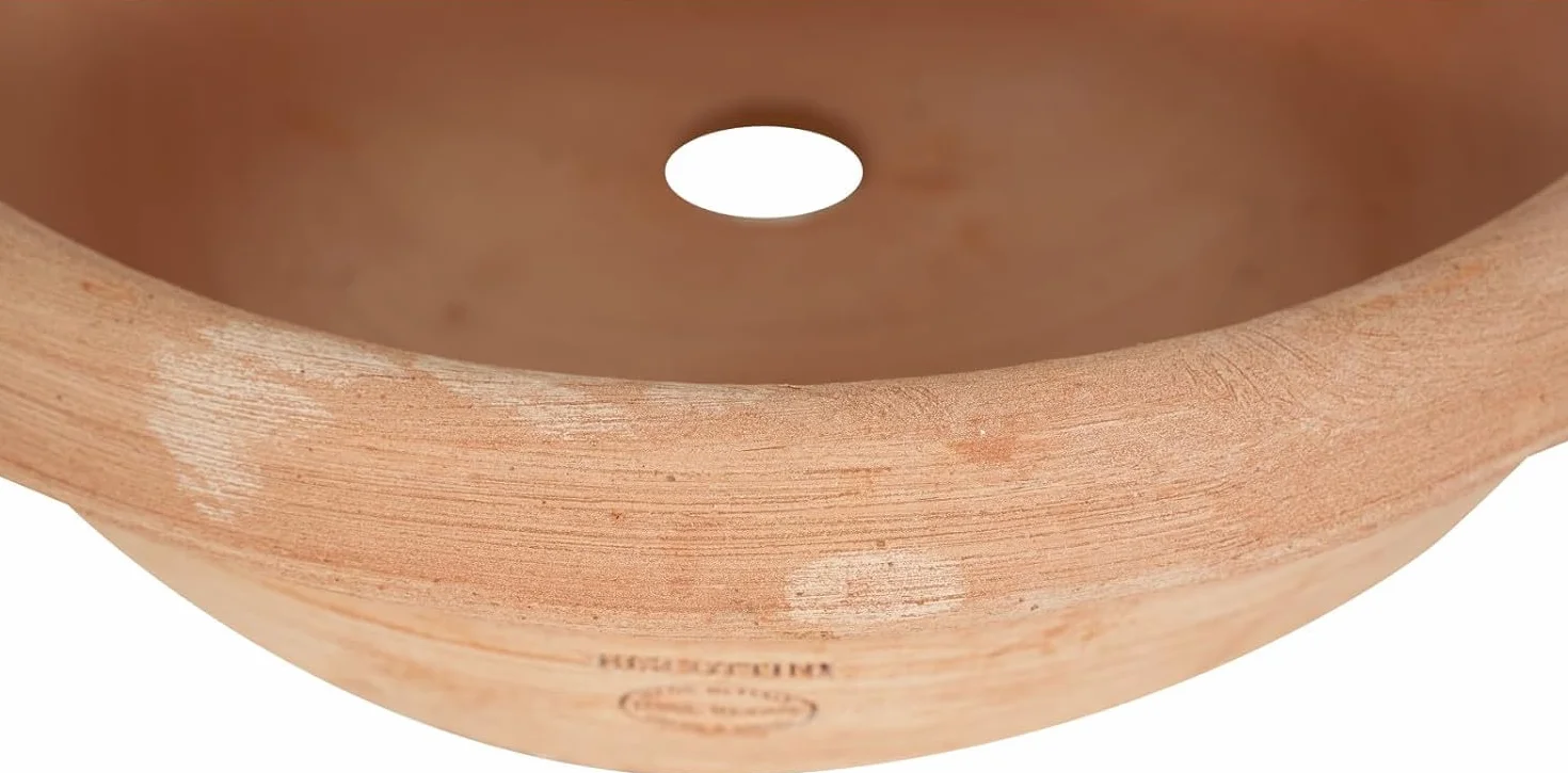 Biscottini Vasca per Fontana da giardino in terracotta Fontanella a muro da esterno Fontana da parete Made in Italy lavabo Decorazione muro