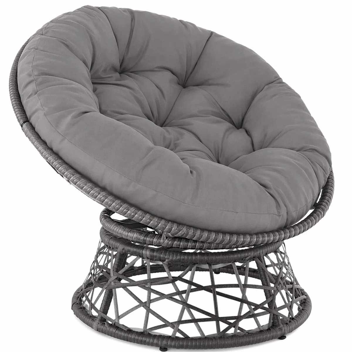 Poltrona Relax Girevole Da Esterno 360° 64 x 80.5 cm Grigio