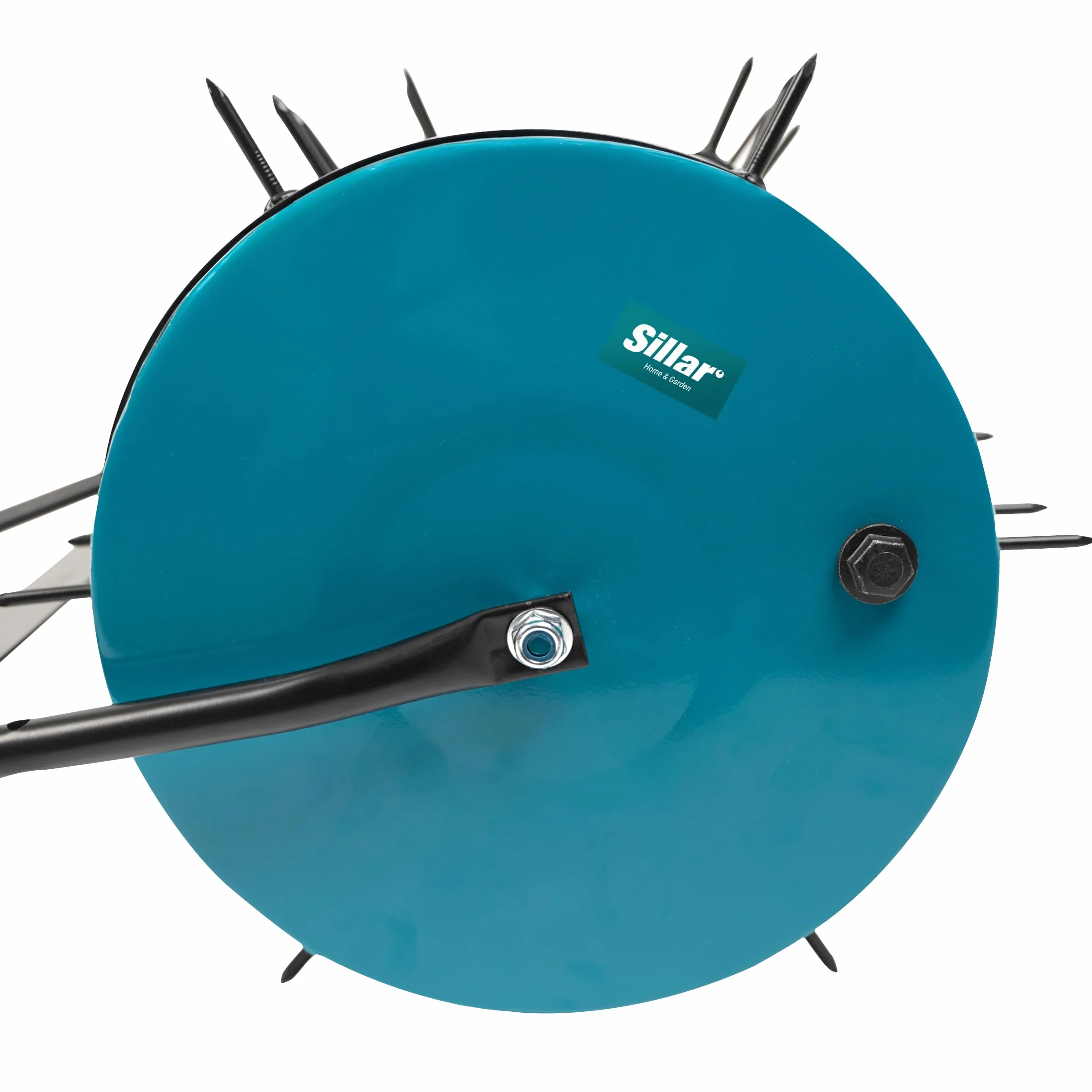 Sillar Anelli Aeratori per Rullo da Prato, 32 cm, Set di 5 Anelli con 30 Punte in Acciaio, Accessorio per Rullo da Giardino, Utensile Manuale per Arieggiare e Rigenerare Il Prato