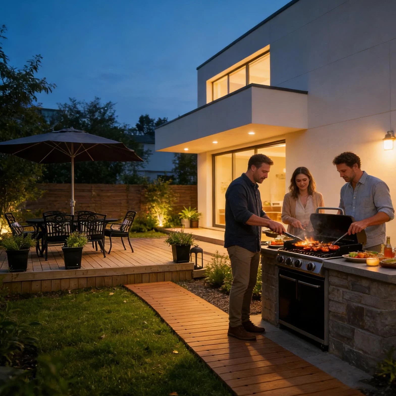 Passerella in legno, resistente alle intemperie, antiscivolo, per esterni, per cortile, campeggio, patio, ingresso, piscina, giardino, casa, giardinieri, paesaggisti