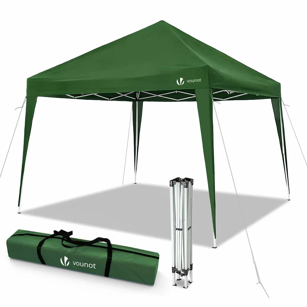 VOUNOT® Gazebo Pieghevole da Giardino 3x3 M Tenda Pop Up con 4 Sacchi di Sabbia e Sacca Trasporto Verde