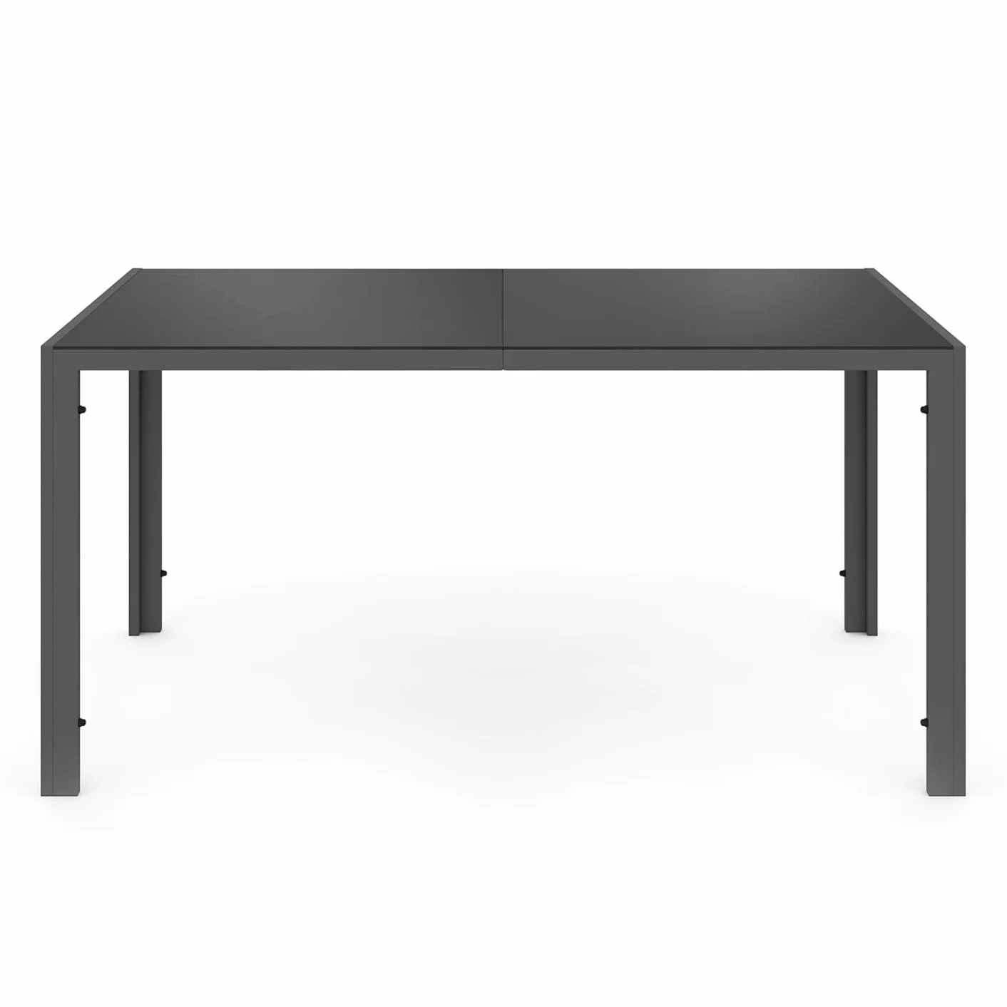 Set di mobili da Giardino Madrid Tavolo 150 CM e 6 sedie impilabili Grigio Antracite
