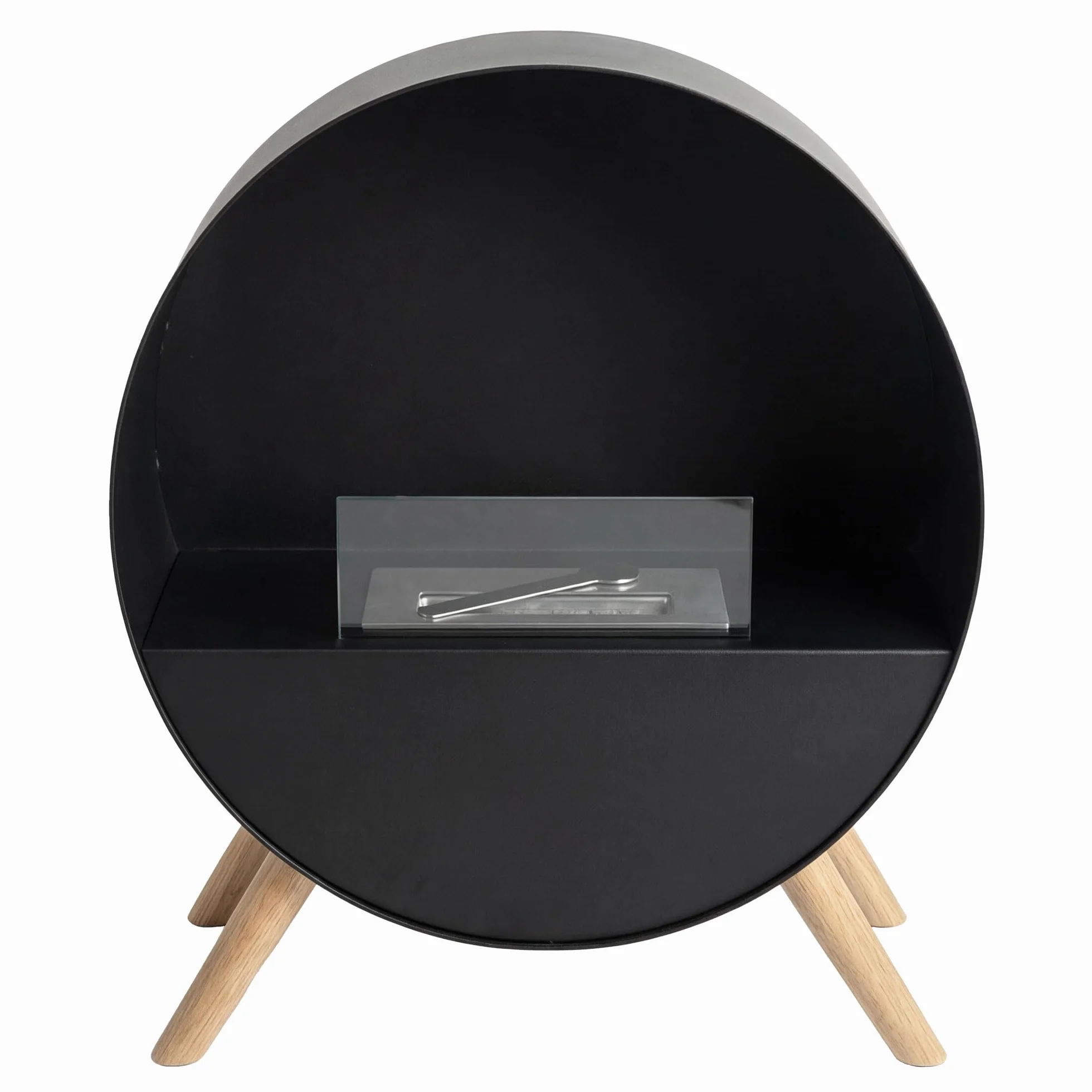 Frankystar Venere Camino da Pavimento 60x72x30 cm cdi Design da Interno Piedi in Legno di Pino Nero