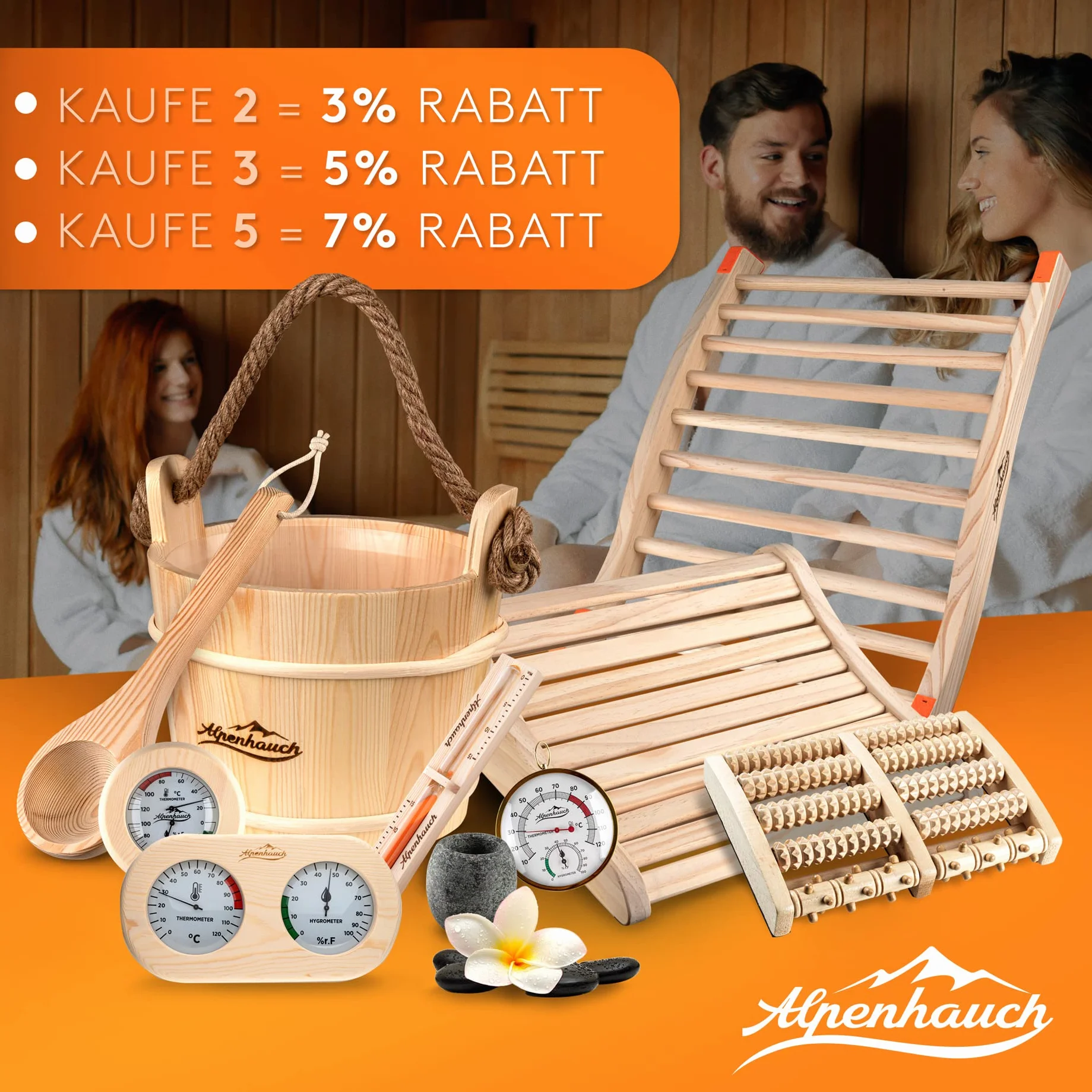 ALPENHAUCH Poggiatesta sauna in legno 2 pezzi ergonomico accessorio sauna cabina a infrarossi
