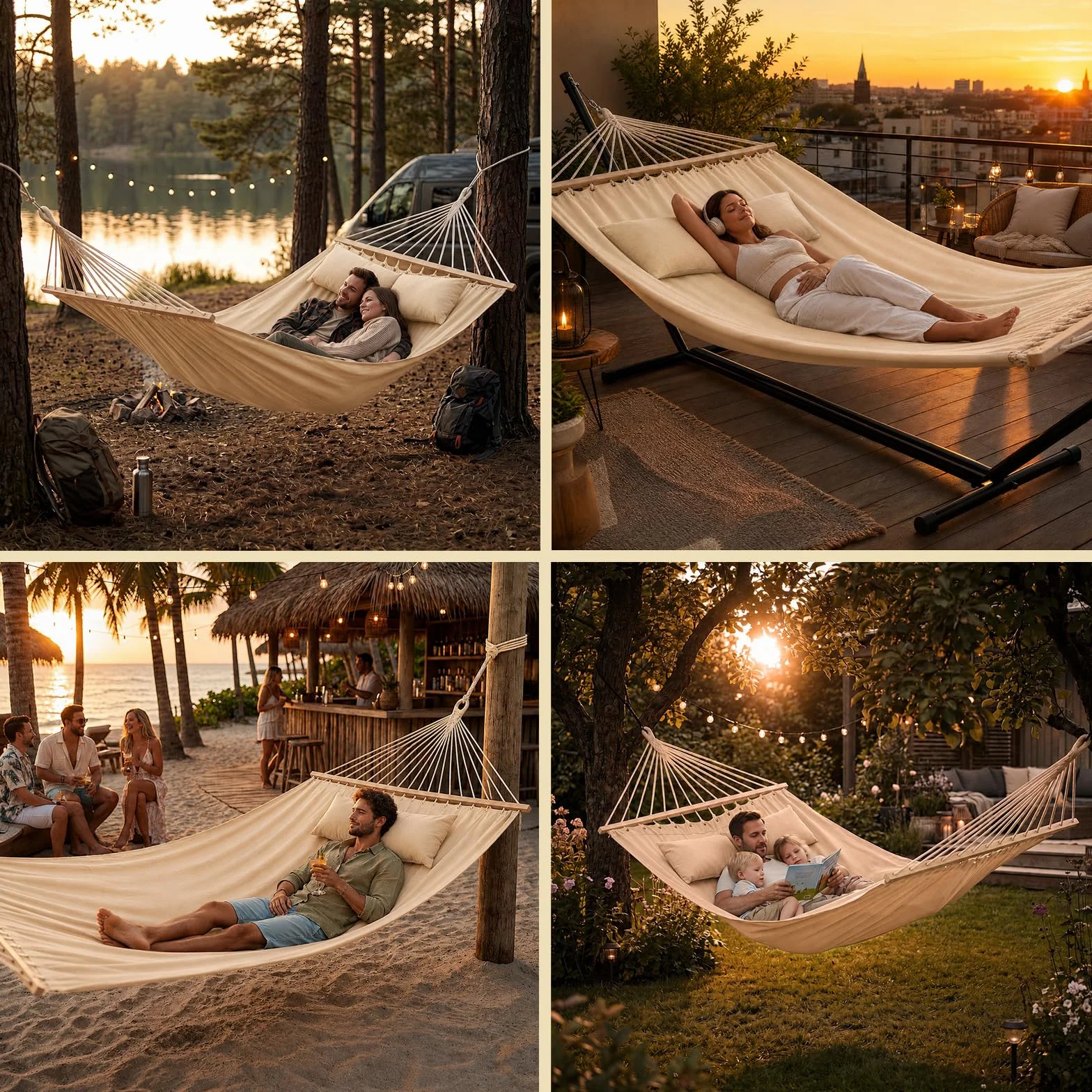 BB Sport Amaca Doppia 240x150 cm 300 kg 2 Persone Giardino