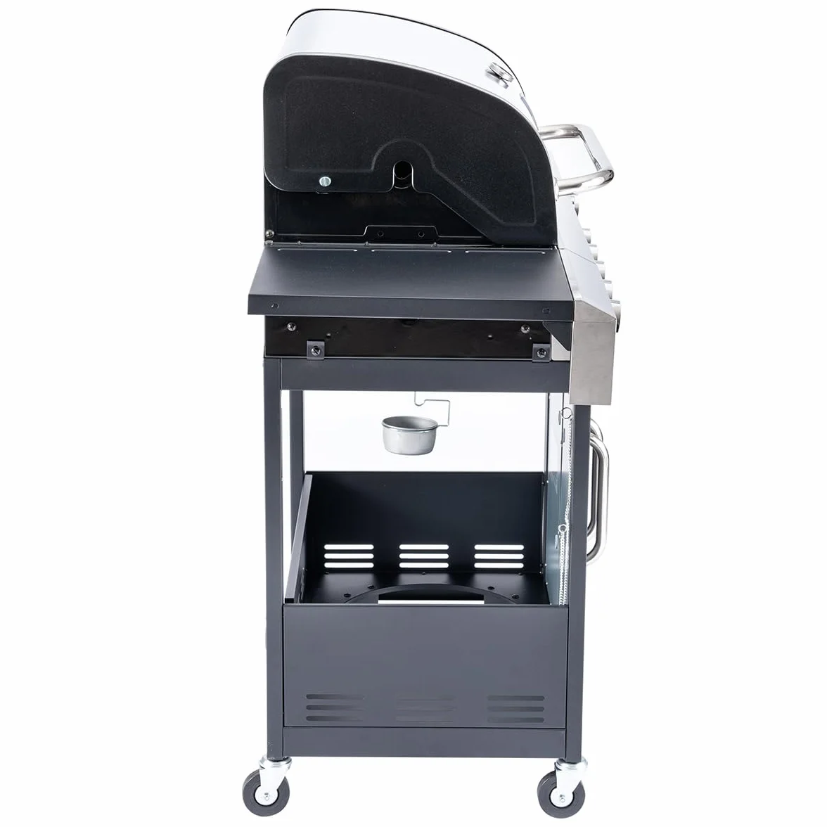 Arsard Barbecue a Gas Professionale XXL 6 Fuochi 19 KW con Bruciatore Laterale Griglia Ghisa Acciaio Inox