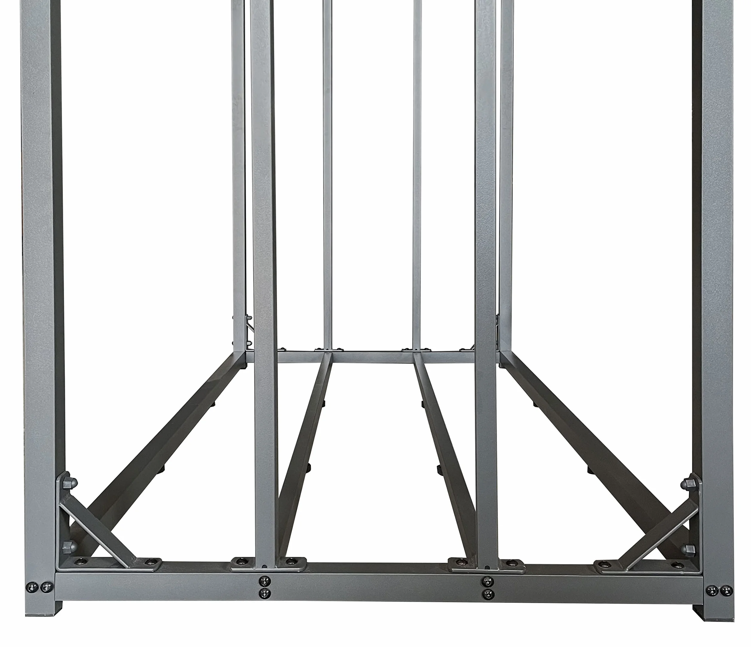 Scaffale per legna da ardere in metallo antracite XXL 185x70x185 cm 2,3 m³ per esterni