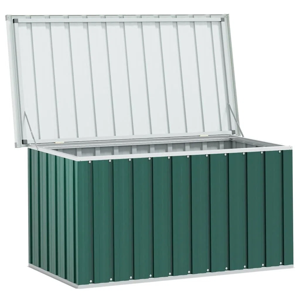 Generico Baule da giardino verde 129x67x65 cm,Mobili da giardino,Cassapanche da esterno-46261