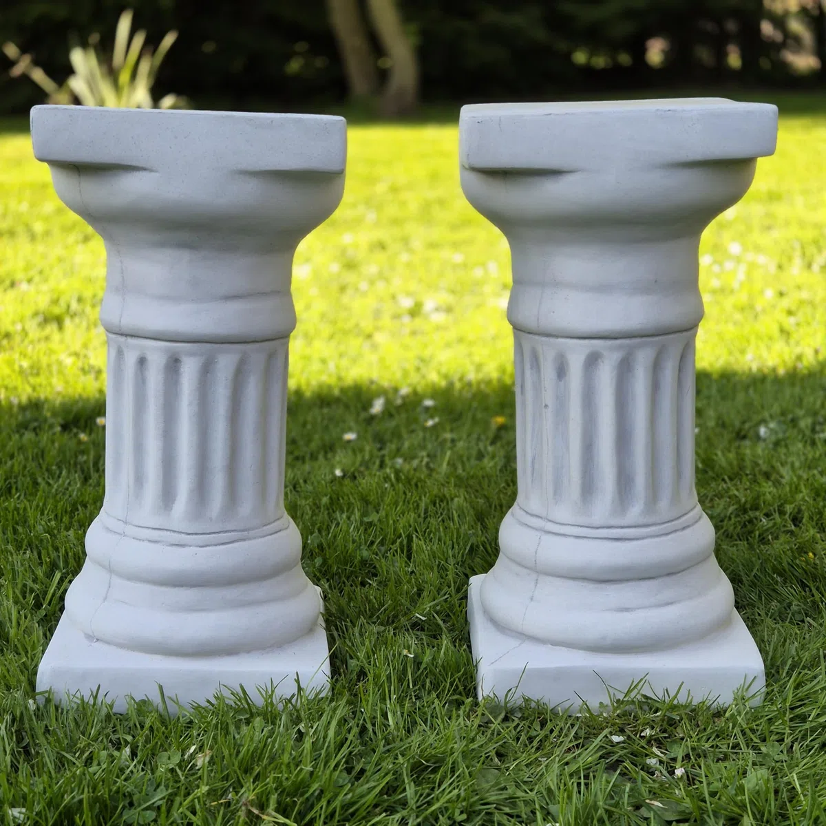 FABRIQ Colonna dorica pietra grigio anticato 39 cm 18x18 cm dekoracja ogrodowa odporna na warunki atmosferyczne