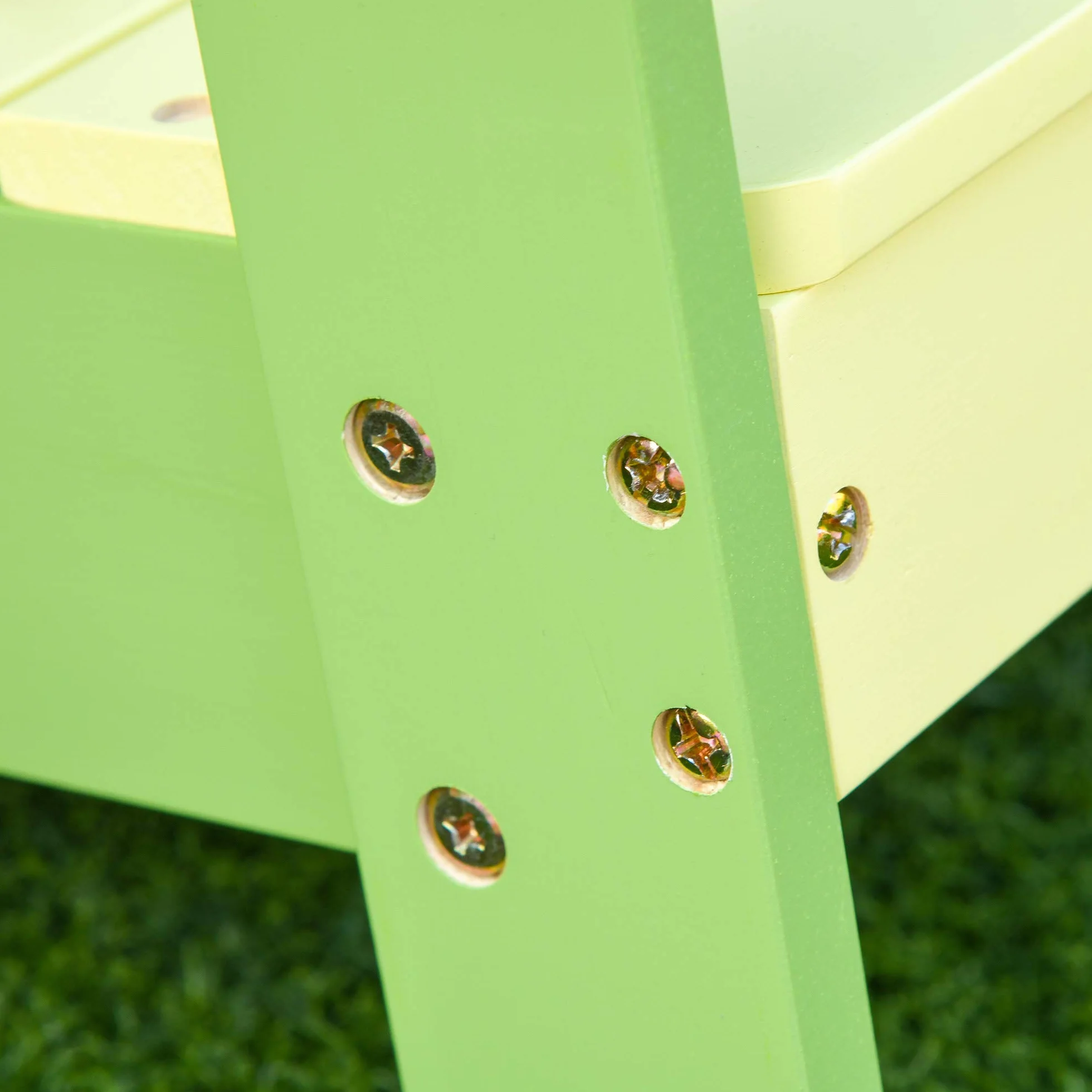 Outsunny Sedia per Bambini da Giardino Adirondack in Legno di Pino Verde
