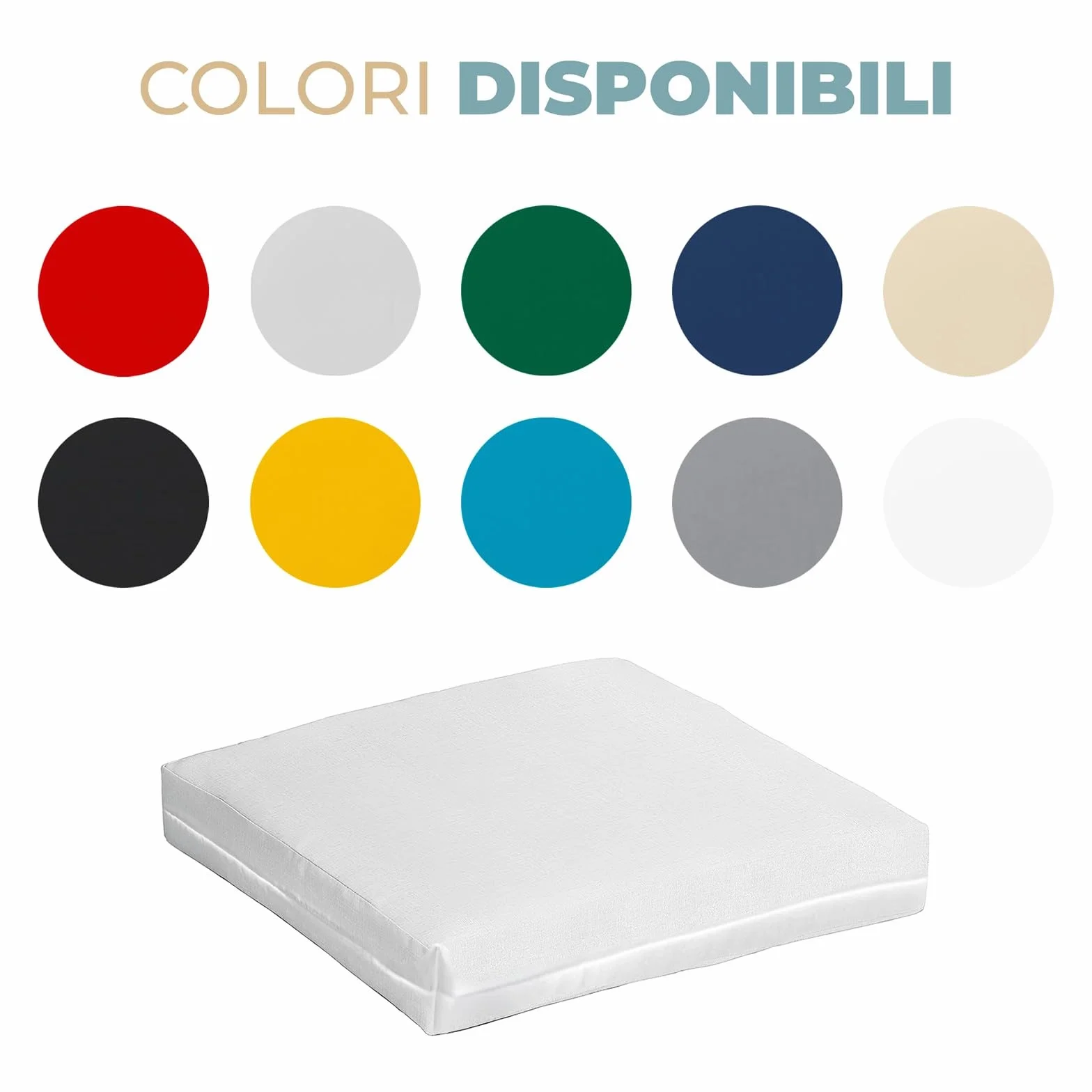 PARAMAISON Set di 4 Cuscini da Esterno per Salottino in Rattan, Sfoderabile Imbottito | 58x51x5cm Beige