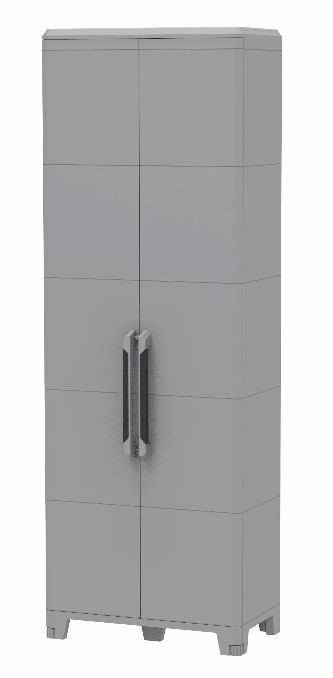 Terry, Transforming Modular 5, Armadio Multifunzionale Alto, da Esterno Interno, Due Ante. Materiale: Plastica, Dimensioni: 78x43,6x225,8 cm