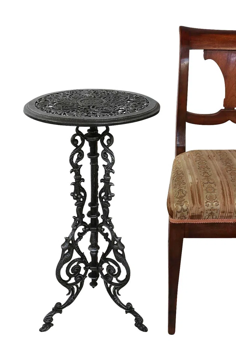 aubaho Tavolo da Giardino Ferro 72cm Stile Antico