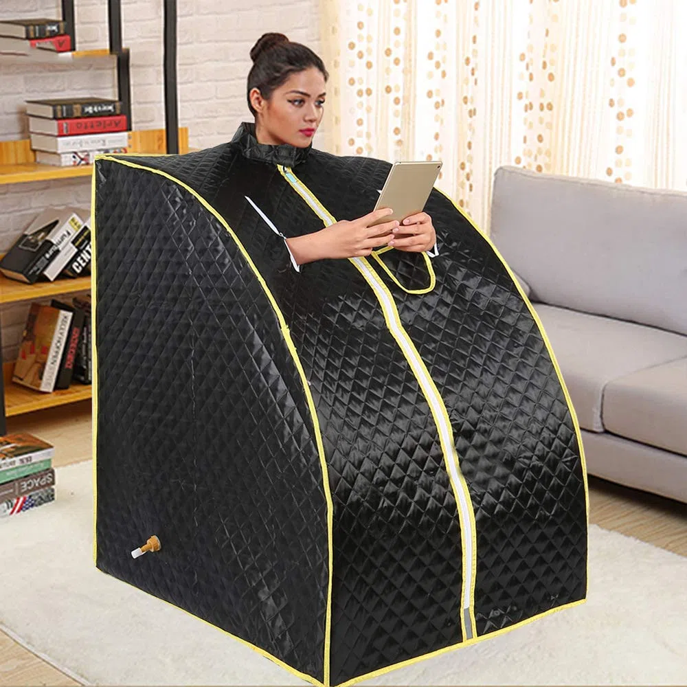 Sauna a vapore personale portatile 2 litri per relax casa nero