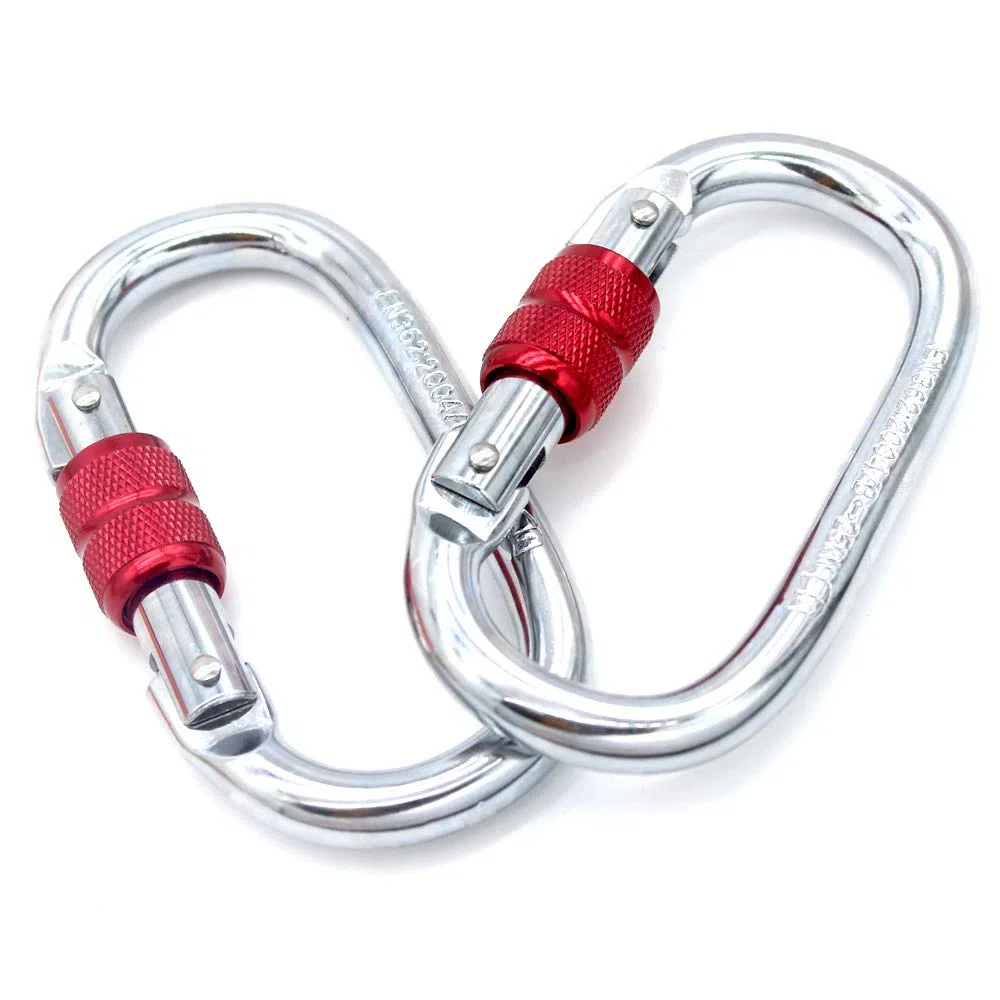 PRIOR FITNESS Accessori per altalena in seta 30KN rosso e nero Gancio girevole a 360° Certificato CE