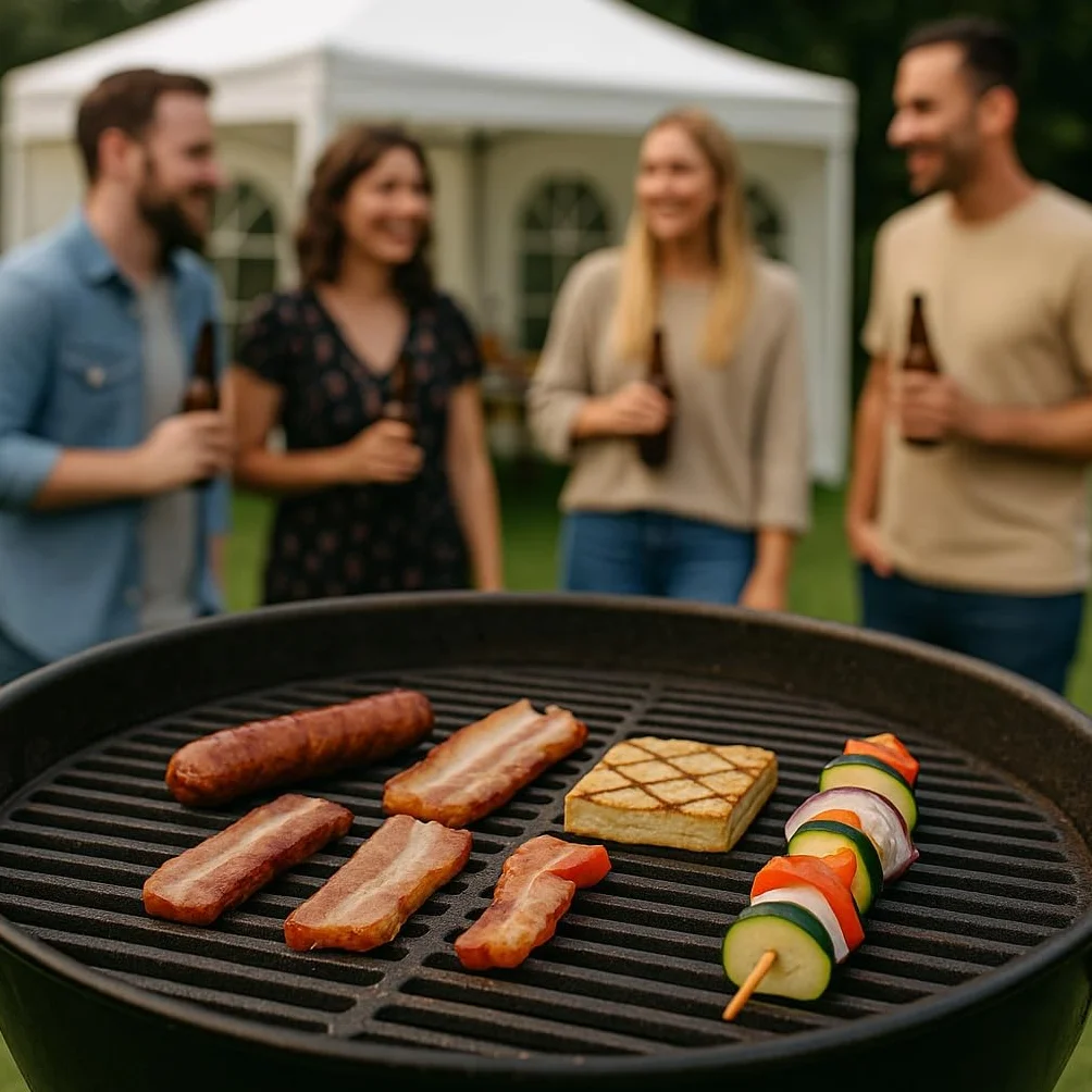Wiltec Griglia rotonda in ghisa 54,5 cm per barbecue tondo a carbone e a gas