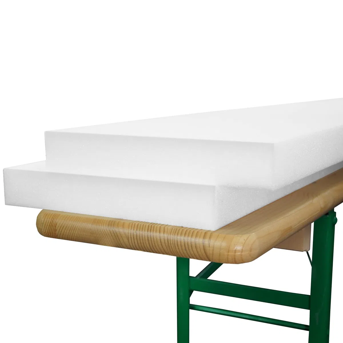 Beautissu Set da Due Cuscini sfoderati in gommapiuma per panche di Legno 25x220x4cm - per sagra birreria Feste Catering