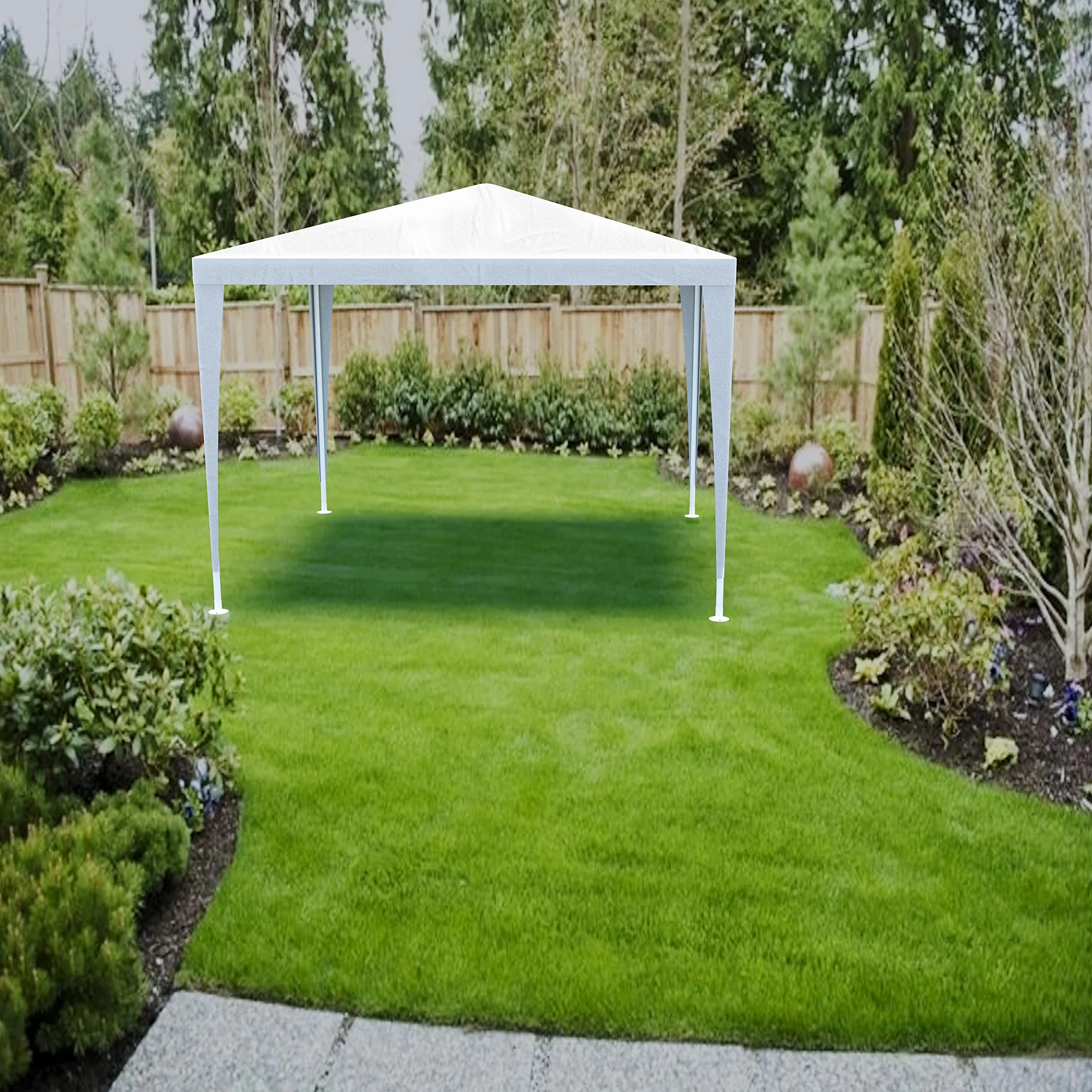 BRICOZONE Gazebo Struttura in Acciaio Copertura in PE Impermeabile UV 3x3 Metri