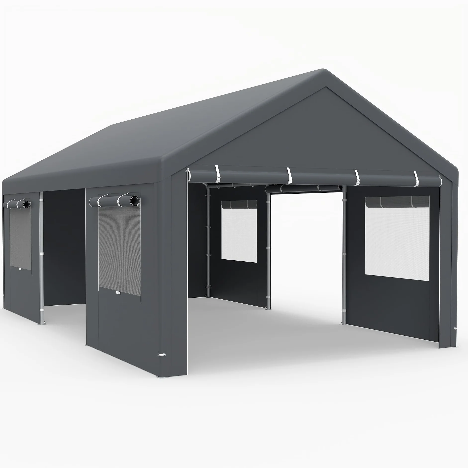 COSTWAY Tettoia per Auto Impermeabile Portatile 600x361x295 cm