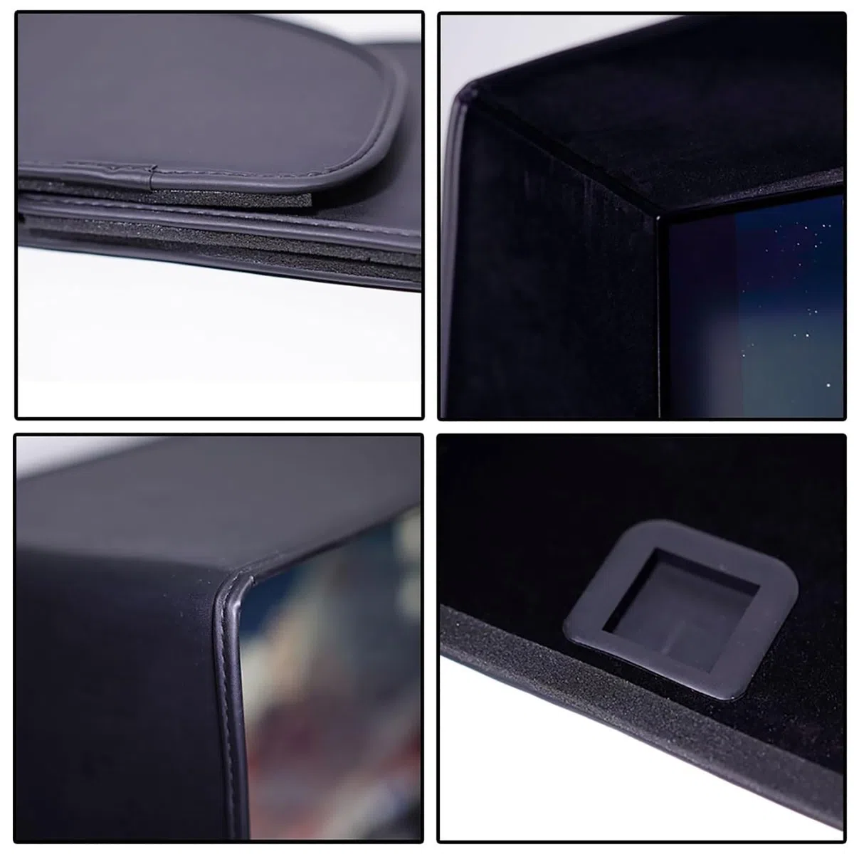 Paraluce in Pelle Per Monitor (19-32 Pollici), Universale + Copertura Su Tutti I Lati, Regolabile + Visiera Parasole ,(27E/28in (Ultra-Narrow Bezel))