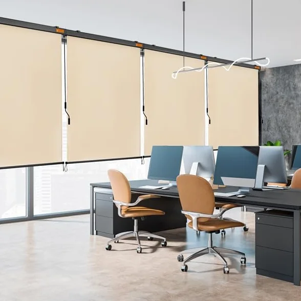 Yaheetech Tenda da Sole Verticale a Rullo Avvolgibile con Manovella Protezione Solare Impermeabile 160 x 250 cm Beige