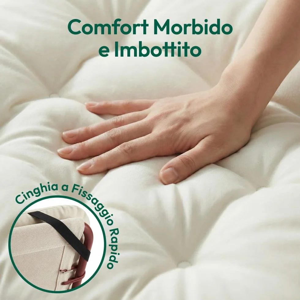 CASABEL Poltrona Relax Gravità Zero Pieghevole con Cuscino, 2 Poltrone Reclinabili Regolabili per Giardino, Balcone o Campeggio con Struttura Acciaio e Tessuto Textilene resistente, Terracotta
