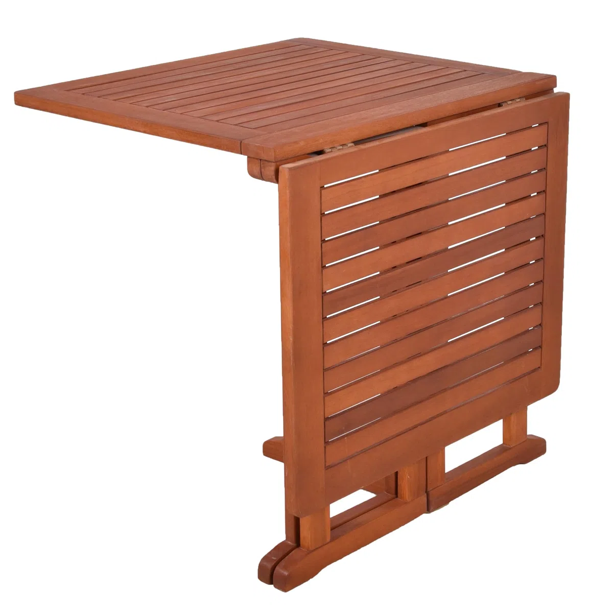 Spetebo Tavolo da balcone Baltimora in legno di eucalipto pieghevole – rettangolare/120 x 70 cm – Tavolo da pranzo per esterni in legno massiccio FSC oliato – Giardino terrazza balcone tavolo per