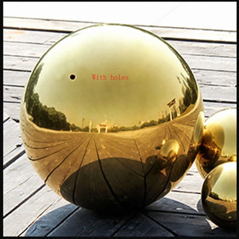 Sfera decorativa da giardino in acciaio inox 6 pezzi 50-150 mm lucidata a specchio dorata