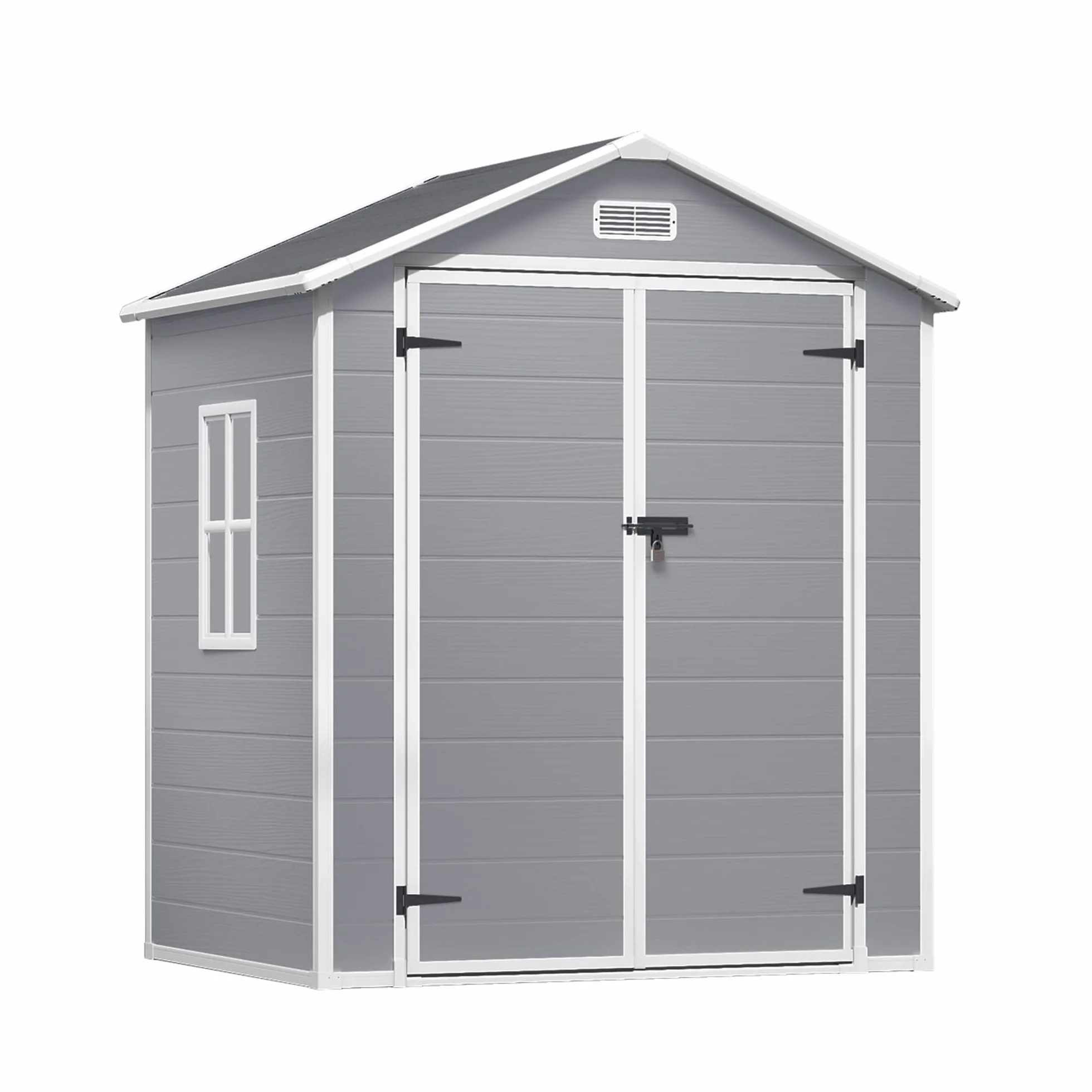 Xbro Casetta da Giardino Grande 171x124x210 cm Capanno Attrezzi Resina HDPE Impermeabile Grigio