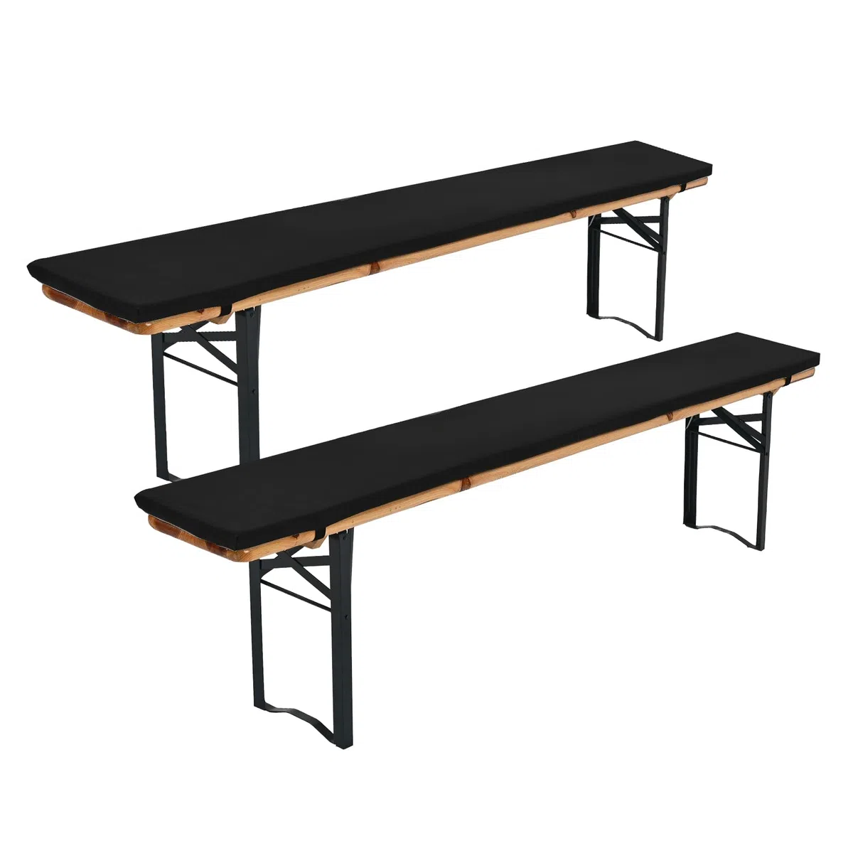 2-Pack di cuscini imbottiti per panca da festa della birra, set di cuscini per panca da festa della birra, cuscino per panca da festa della birra 220x25x3 cm XL, cuscini imbottiti lavabili per