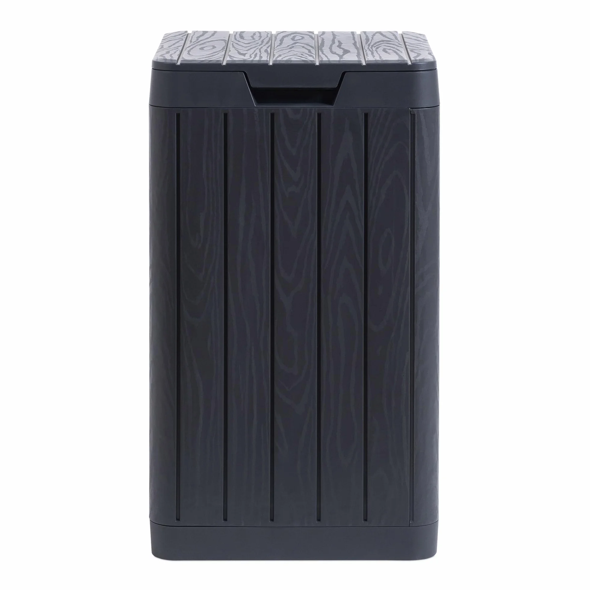 Toomax Rio Garden Bin pattumiera da giardino da 80 litri, 38x38x65h cm, colore nero con maniglie e portasacco, top con apertura a pressione, resistente ai raggi UV, per esterni
