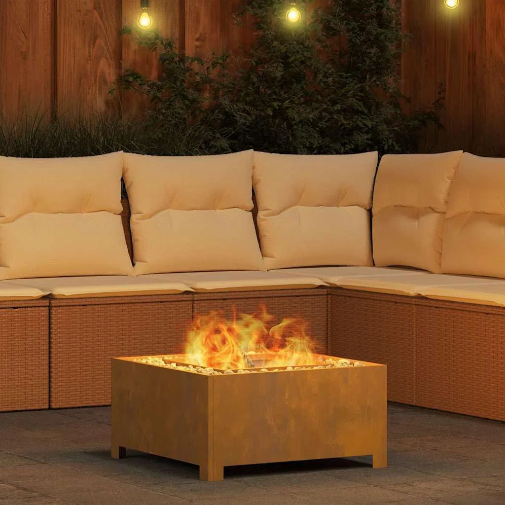 Focolare Marrone 60 x 60 x 30 cm Acciaio Caminetti