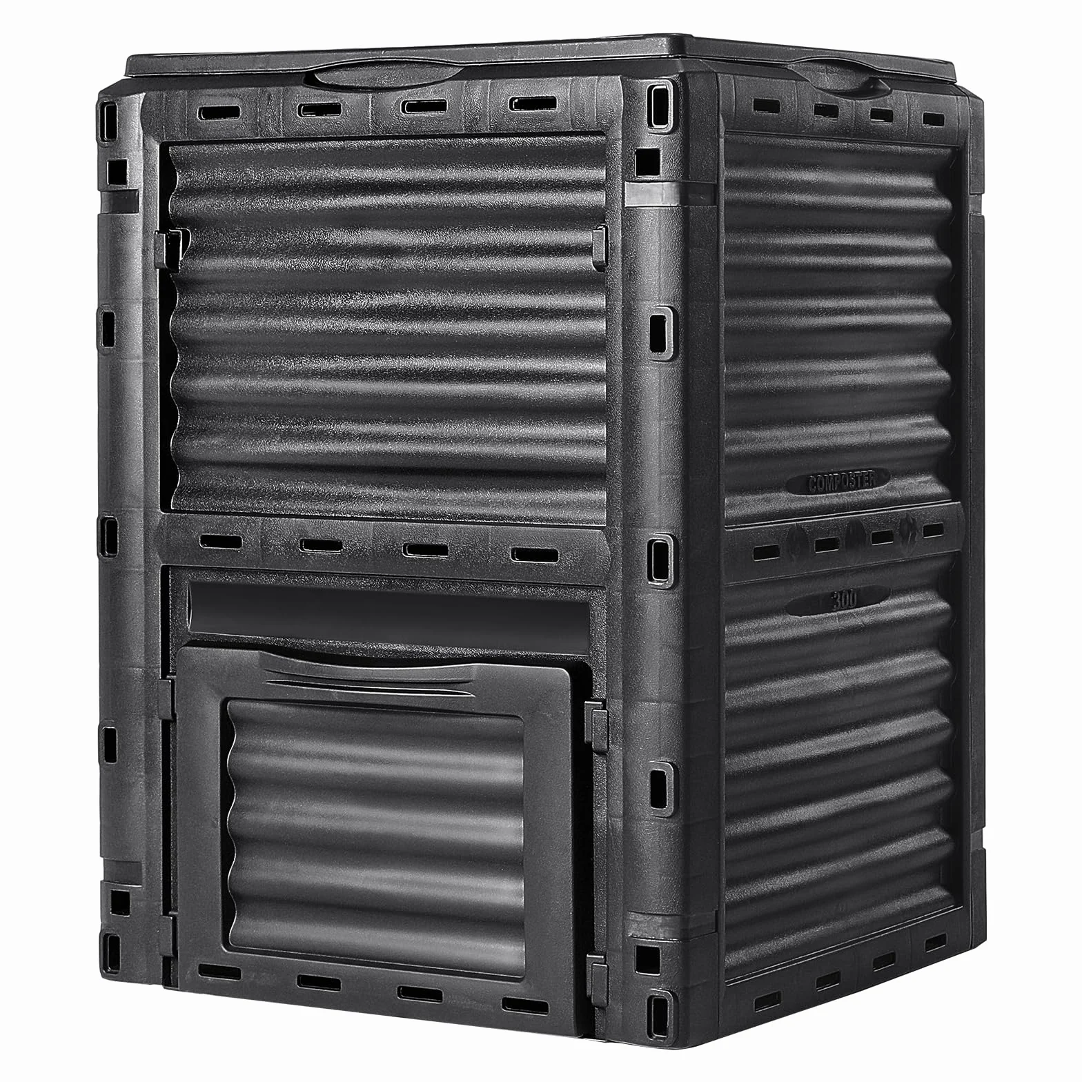 VEVOR Compostiere da Giardino 300 L Contenitore per Compost Esterni Senza BPA