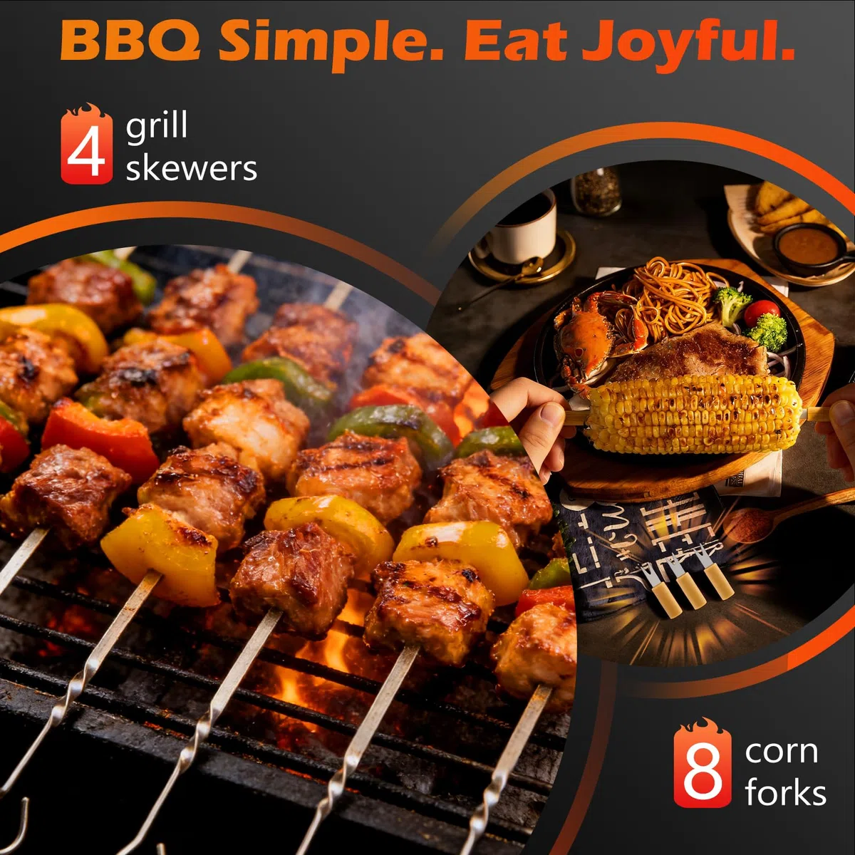 31Pcs Kit Barbecue Professionale, Set Barbecue Accessori in Acciaio Inox, Attrezzi BBQ Utensili Cucina con Spazzola per Barbecue e Termometro per Carne per Campeggio, Picnic e Barbecue all'Aperto