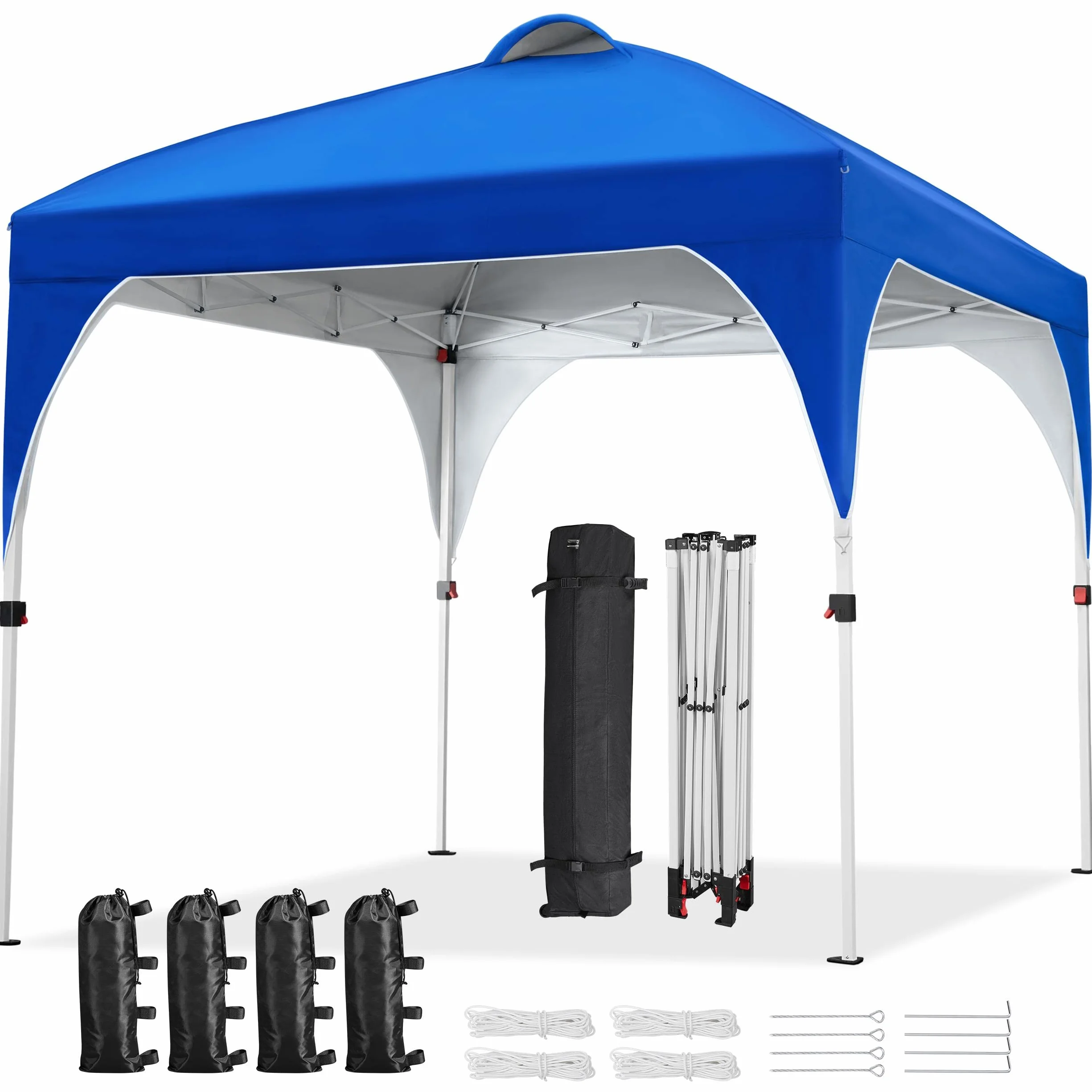 Yaheetech Gazebo Giardino 3x3 M Impermeabile Pieghevole Tendone Ferro Tela Oxford Beige