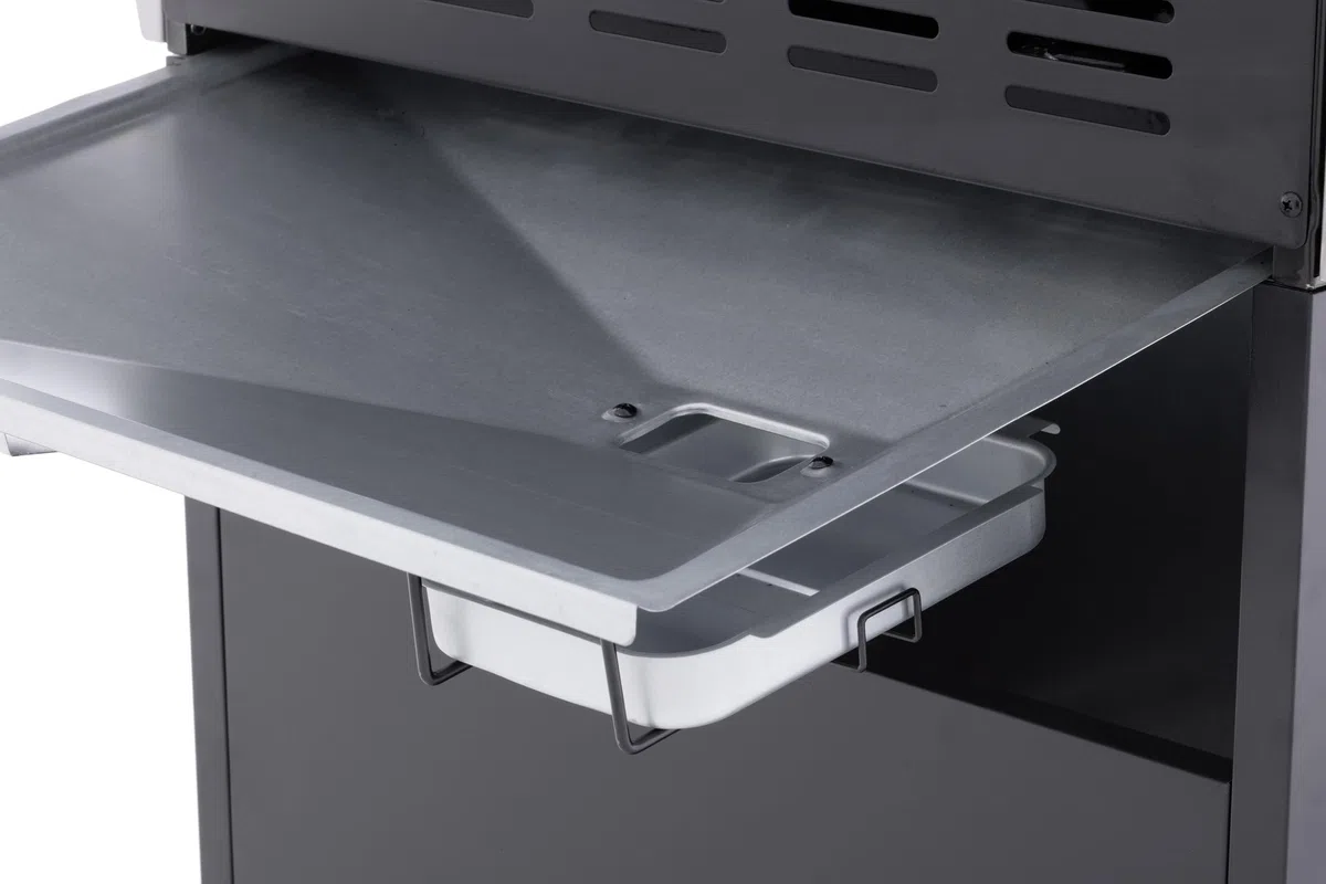 Tarrington House Barbecue a Gas Paxton 4 Bruciatori + Fornello Acciaio Inox Nero Opaco