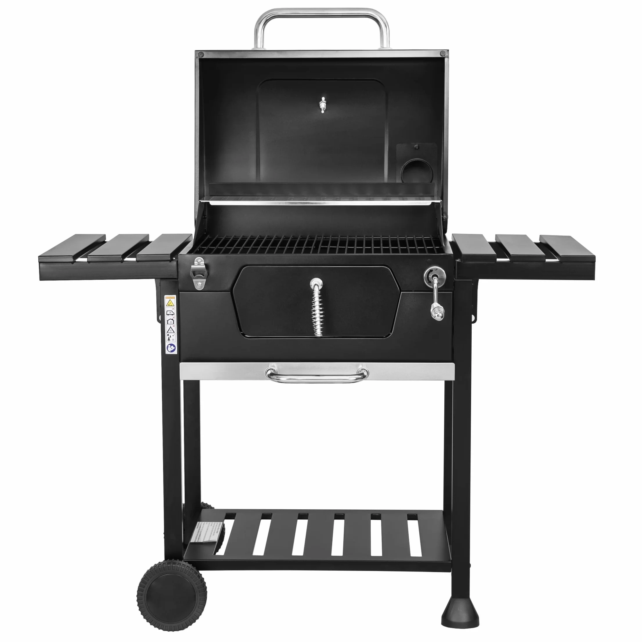 MasterCook BBQ Carbonella con Doppia Griglia Coperchio Termometro Professionale Acciaio