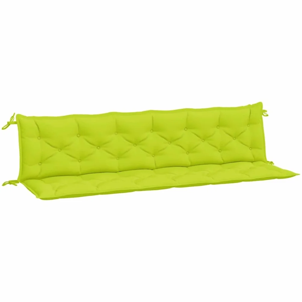 vidaXL Cuscini per Panca 2 pz Verde Intenso 200x50x7 cm Tessuto Oxford