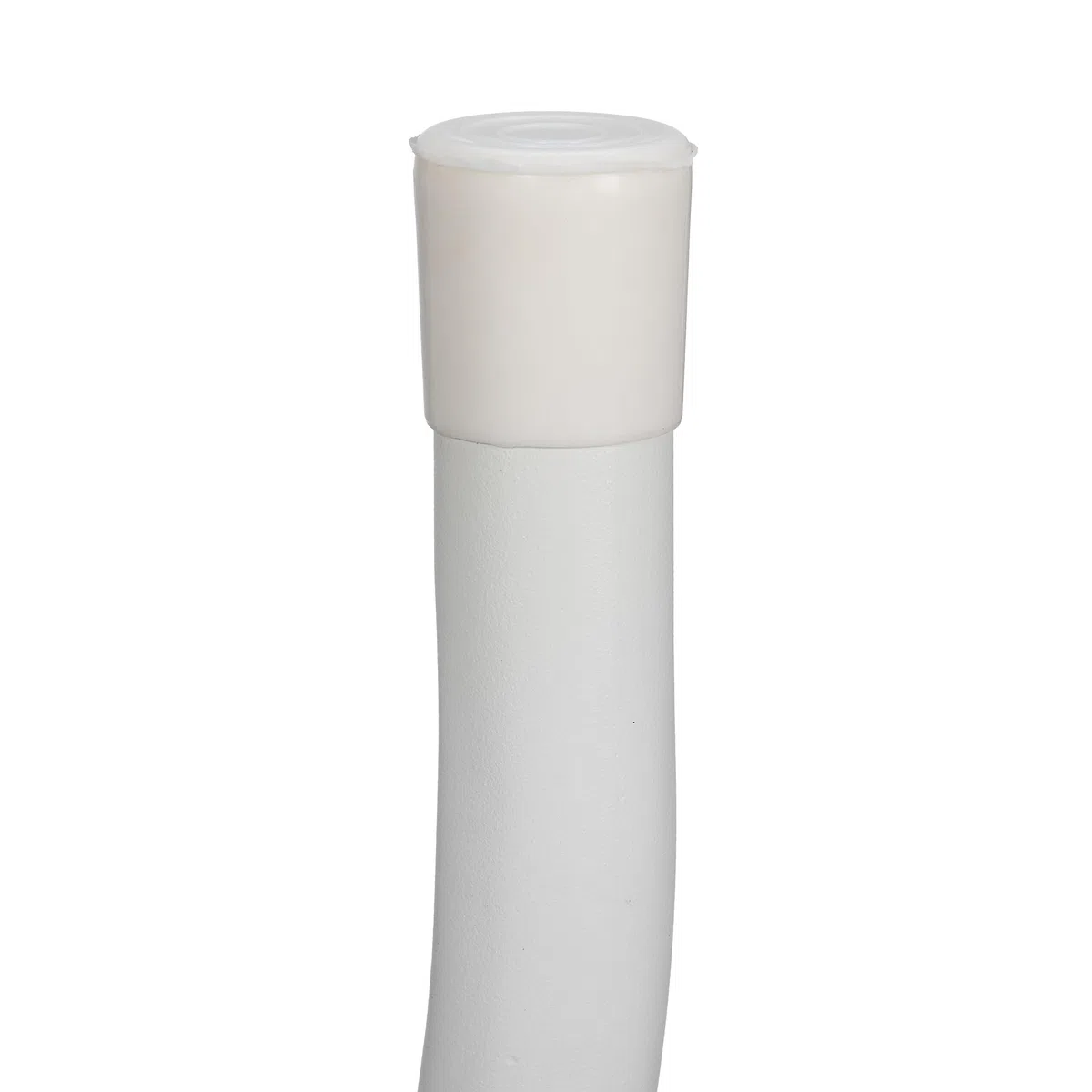 Relaxdays Tavolino da Giardino Rotondo, HxD 73 x 60 cm, Aspetto Rattan, Tavolo in Plastica e Acciaio, da Esterno, Bianco