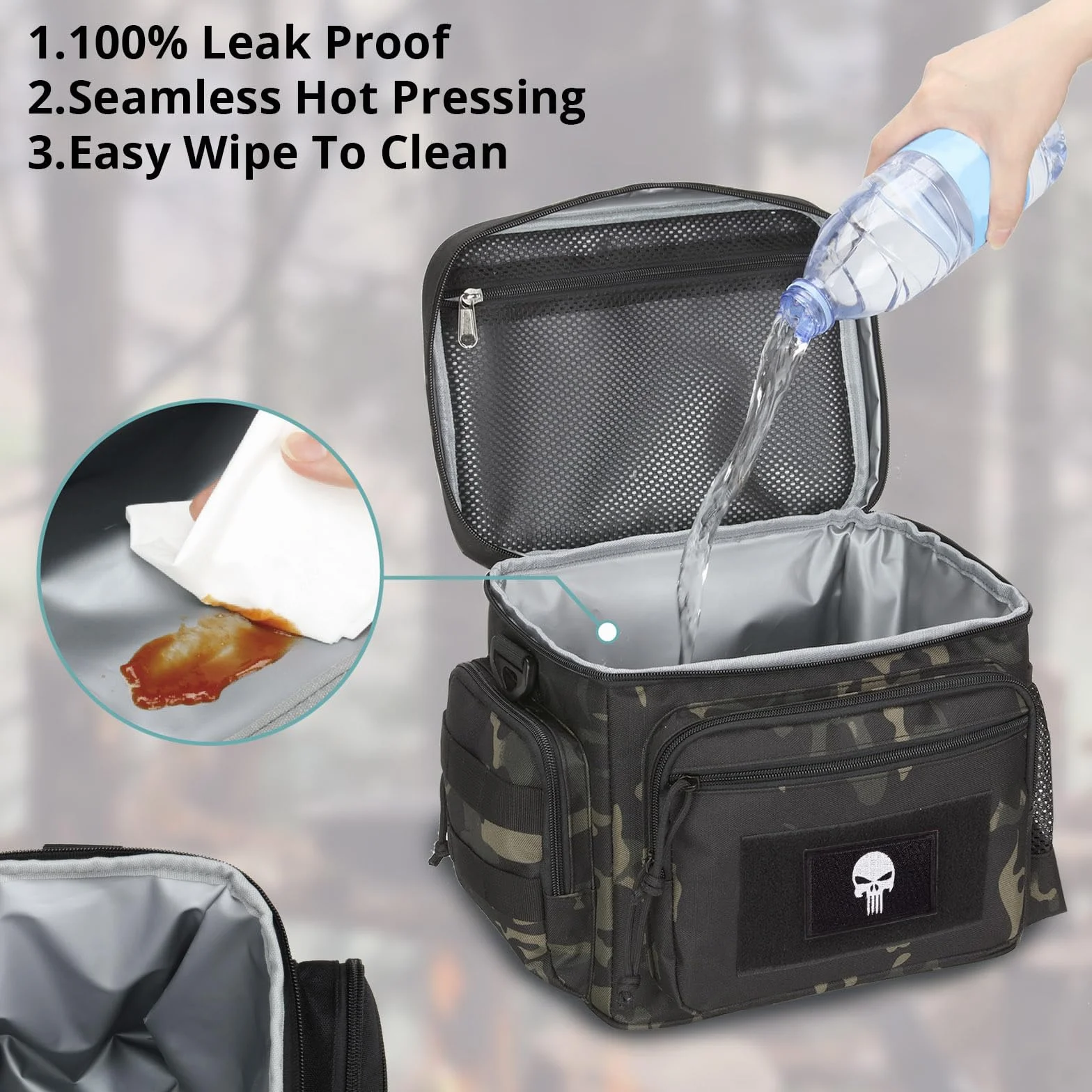 Borsa Termica Tattica MOLLE Impermeabile Isolata per Uomo Lavoro Pic-Nic