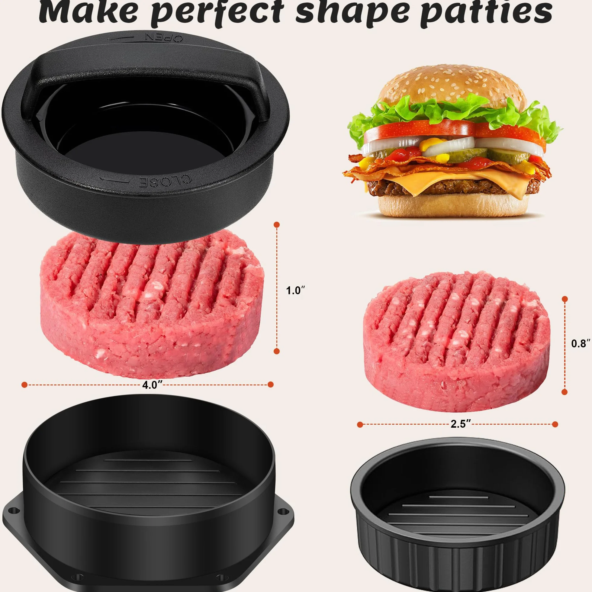 Grilliance 27PCS Griglia Set di Spatola Plancha Accessori per Uomini, Kit Utensili Barbecue Teppanyaki Acciaio Inox, Professionale Hibachi Smasher Burger set Regalo con Hamburger Pressa, Patty Maker