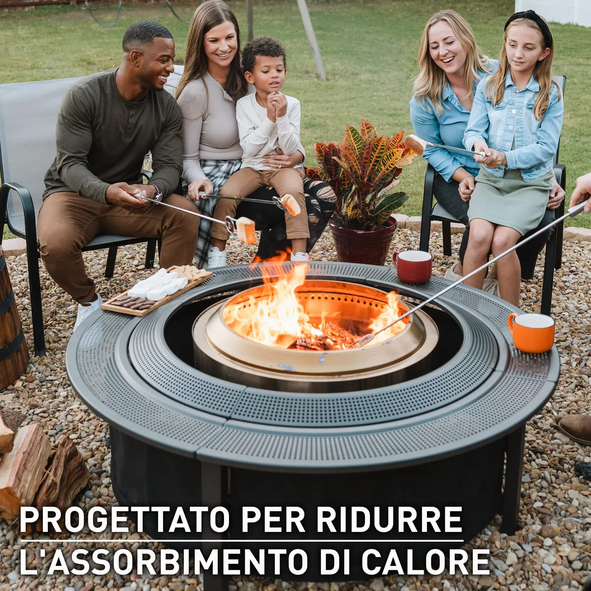 Solo Stove Tavolo Surround per braciere, piccolo | Rialzo per bracieri a legna Ranger e Bonfire, acciaio verniciato a polvere/Tessuto per esterni resistente ai raggi UV, dimensioni (hxd): 51 x 107 cm