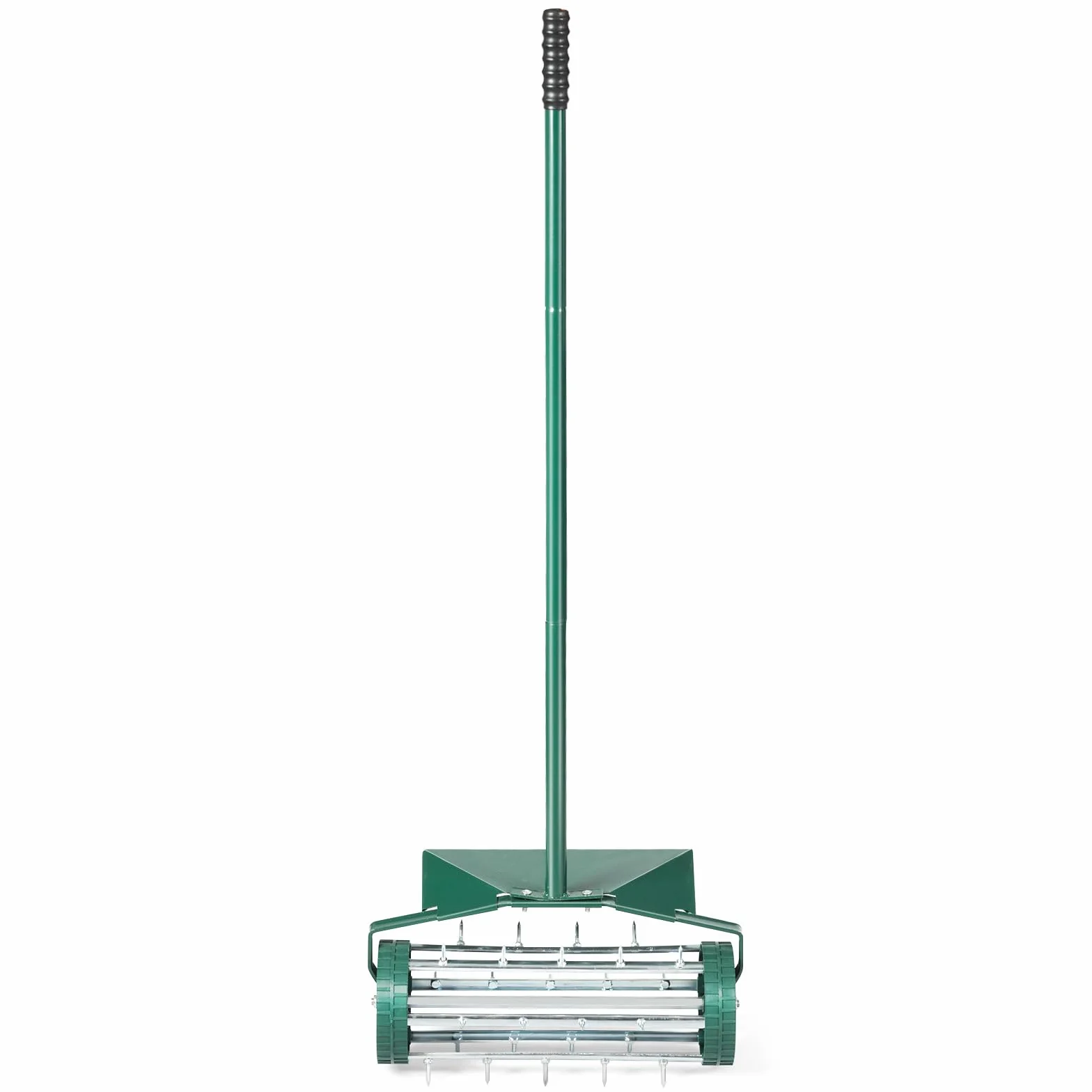 COSTWAY Arieggiatore per Prato, Rullo Arieggiatore da Prato con Parafango, Arieggiatore Manuale per Prato Giardino Terreno, 46 x 23 x 127 cm