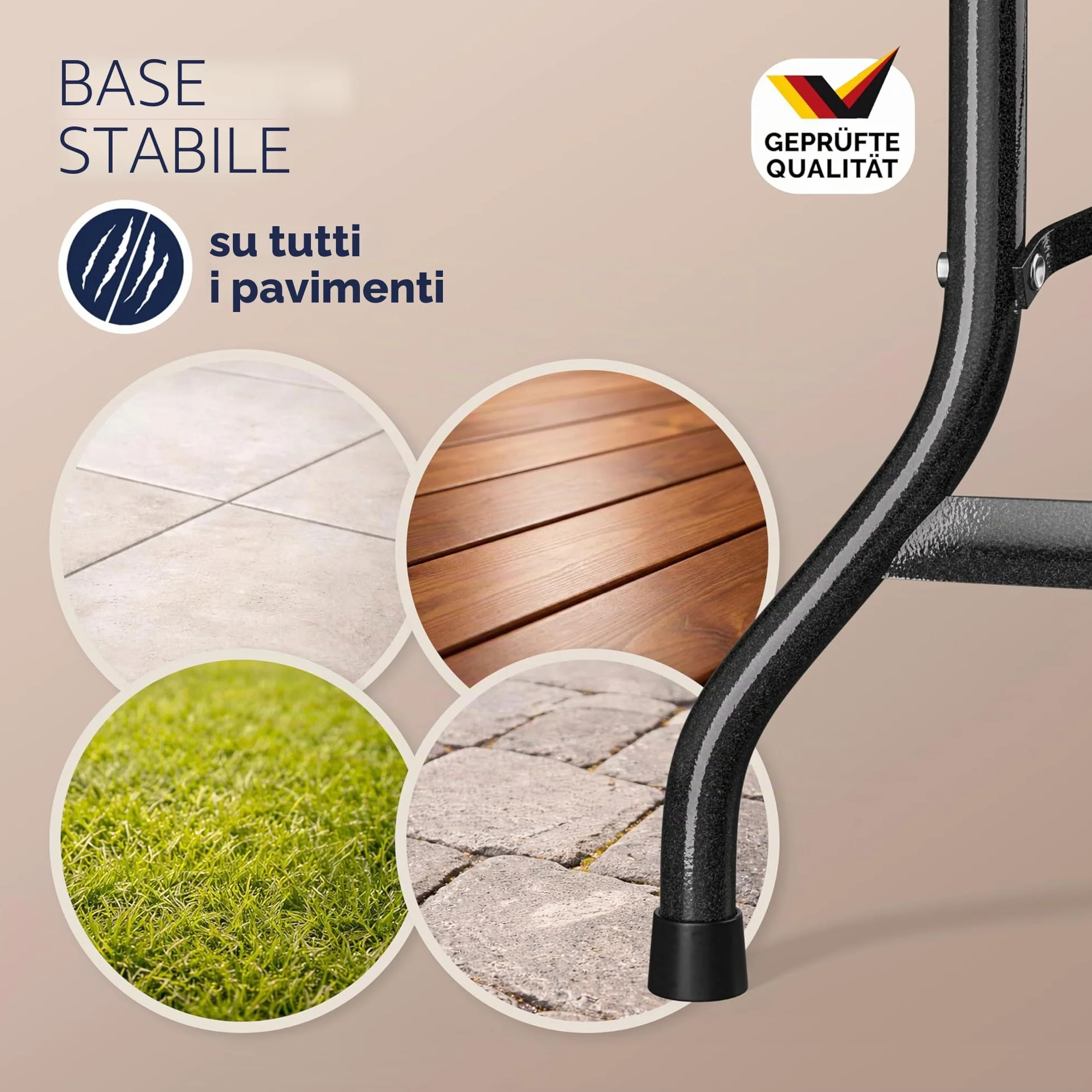 Casaria Tavolo da Giardino Pieghevole 220x70 cm Rettangolare per 10 Persone Bianco
