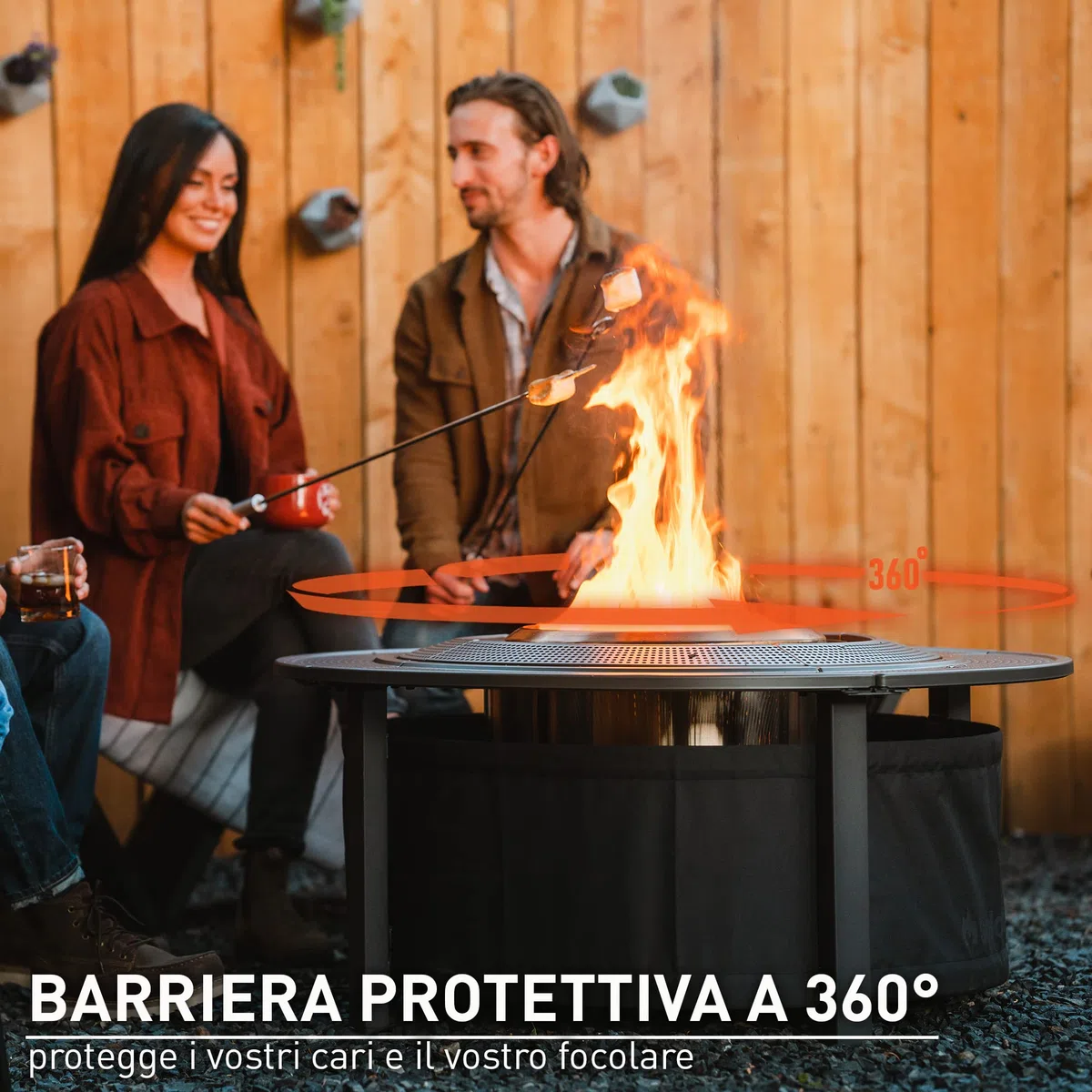 Solo Stove Tavolo Surround per braciere, piccolo | Rialzo per bracieri a legna Ranger e Bonfire, acciaio verniciato a polvere/Tessuto per esterni resistente ai raggi UV, dimensioni (hxd): 51 x 107 cm