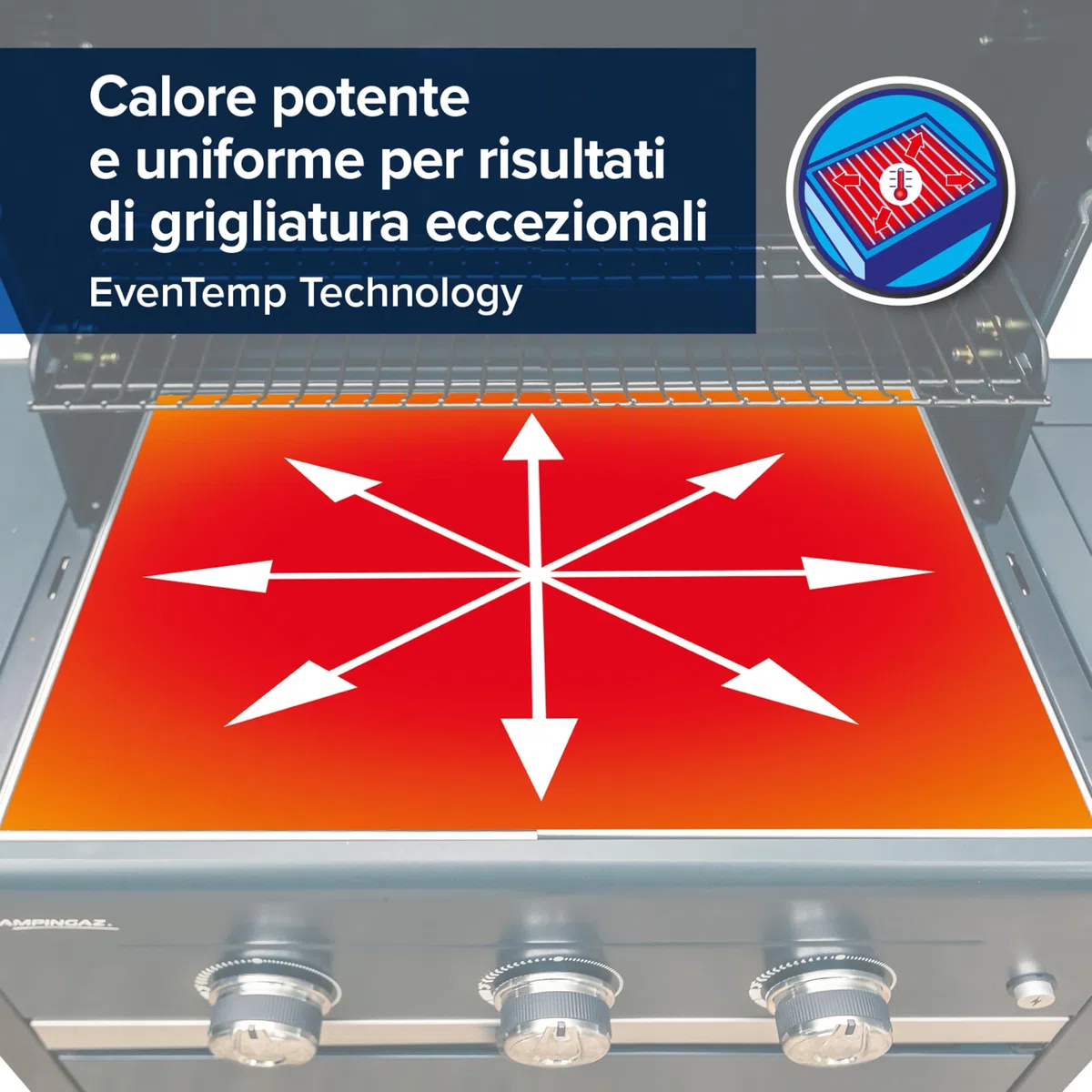 Campingaz 4 Series Classic LS Plus Gas Grill Barbecue 4 Bruciatori InstaClean Grigio 160.3x60x115.6 cm
