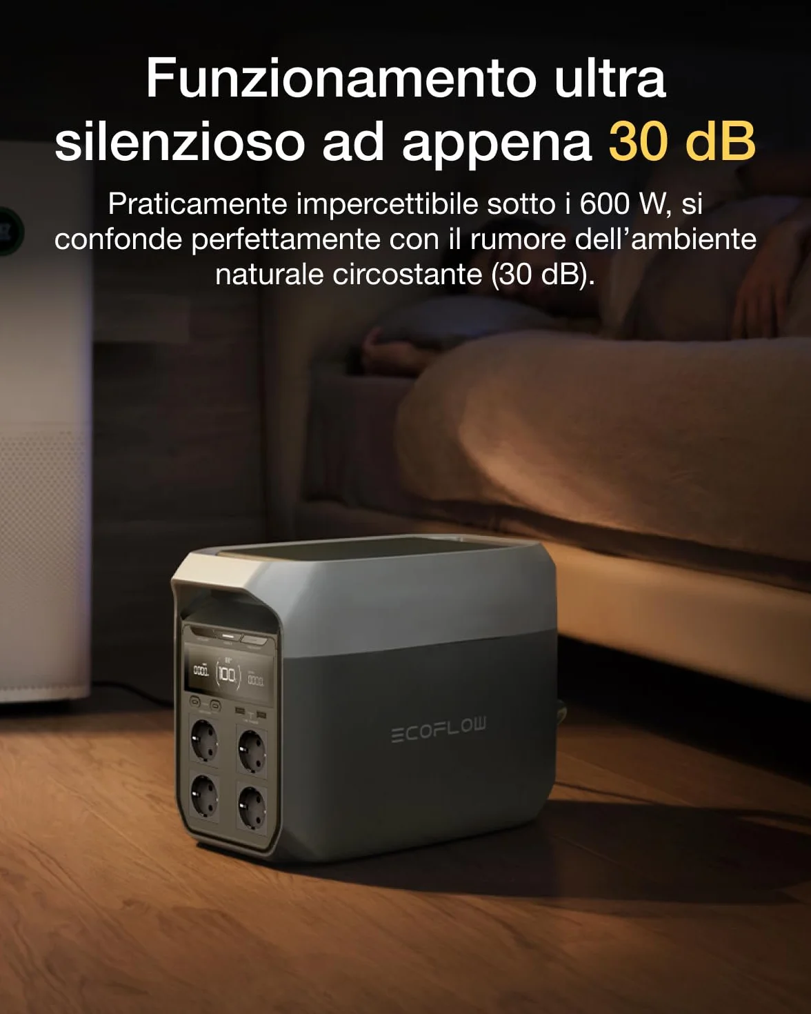 EcoFlow Centrale elettrica portatile DELTA 3 1024Wh LFP batteria espandibile 5kWh Ricondizionato
