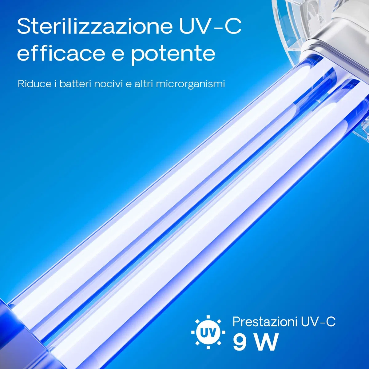 SunSun CUP-129 Pompa fontana con UVC 9W, 1000 l/h 24W, 4 giochi d'acqua, Pompa filtro laghetto