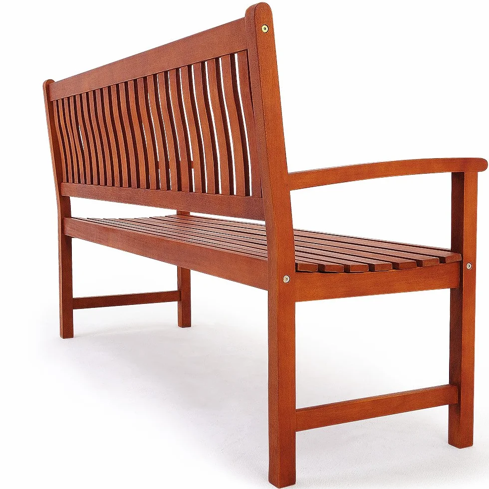 Deuba Panchina da Giardino 3 Posti Legno di Eucalipto Certificato FSC® Panca Interno Esterno